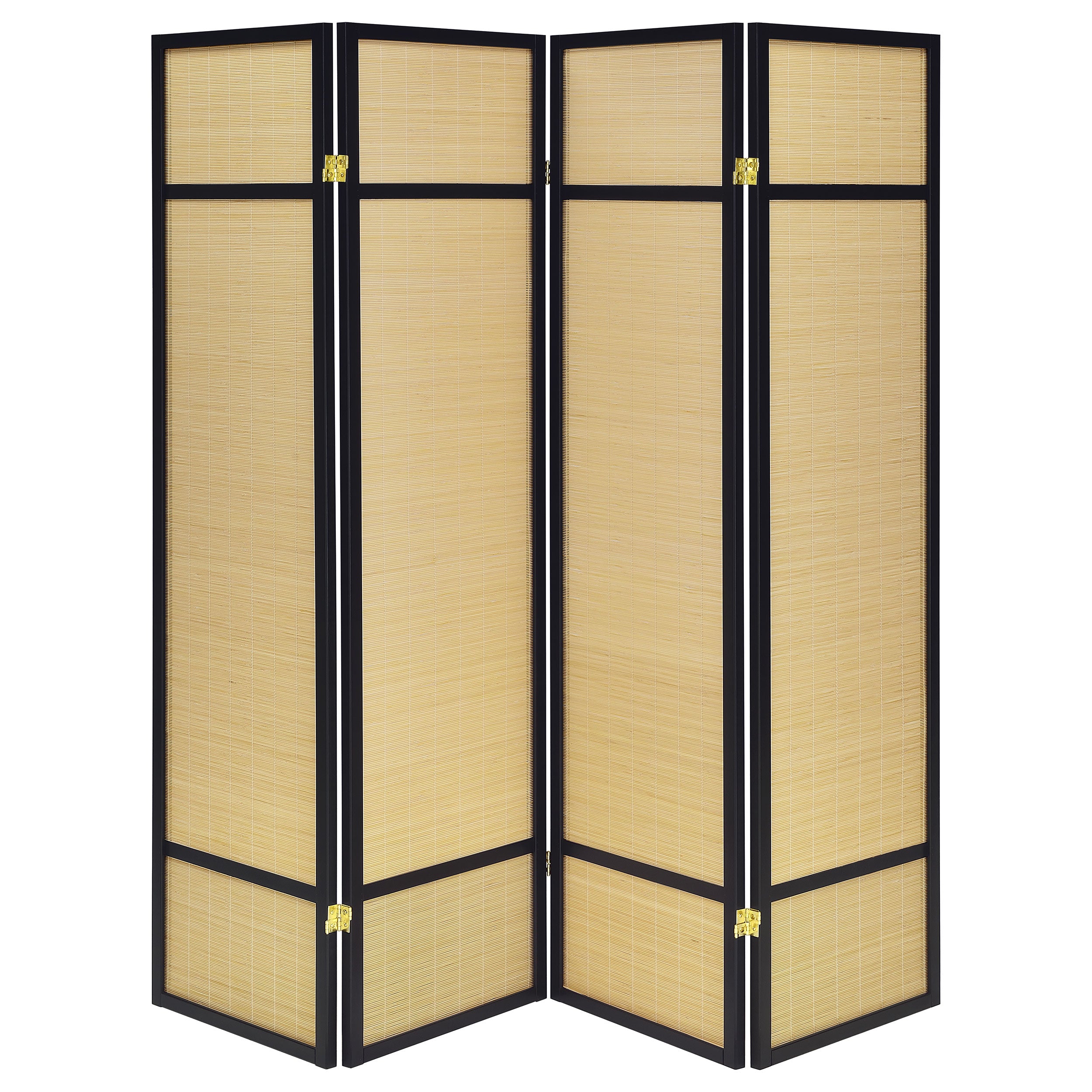 Pearce 4-panel Bamboo Room Divider Folding Screen Natural-