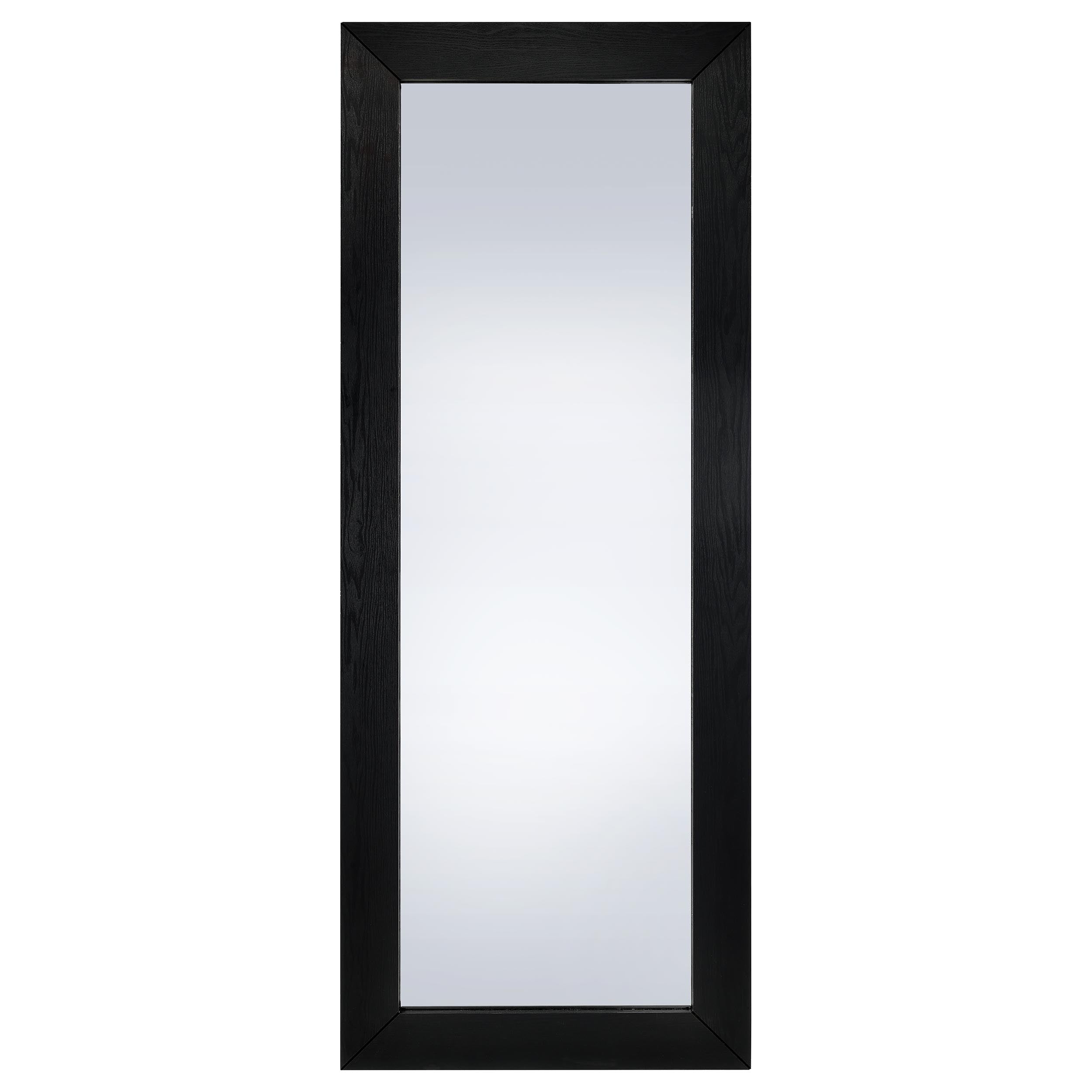 Cadence Tempered Glass Full Length Standing Mirror Black Oak-
