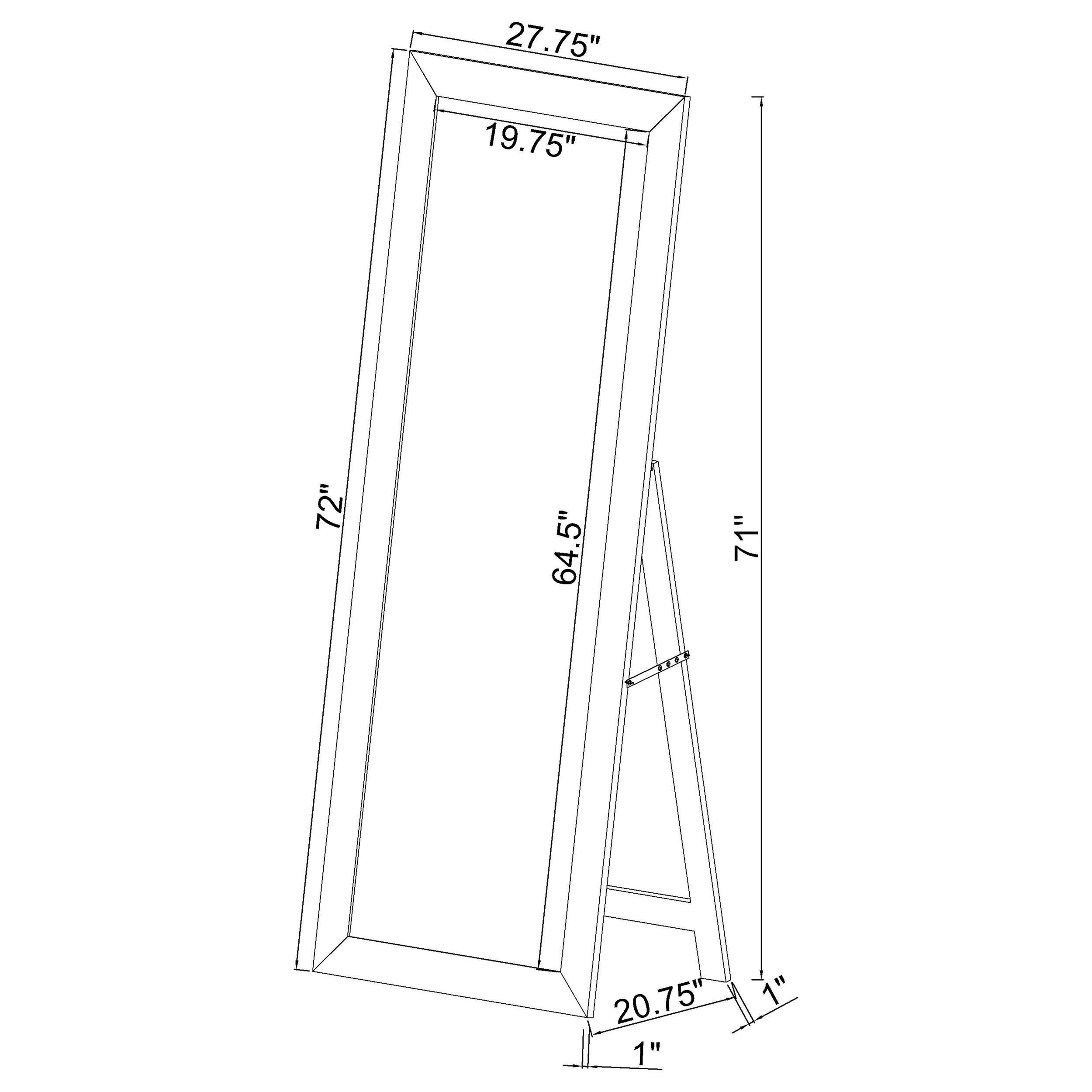 Cadence Tempered Glass Full Length Standing Mirror Mango-