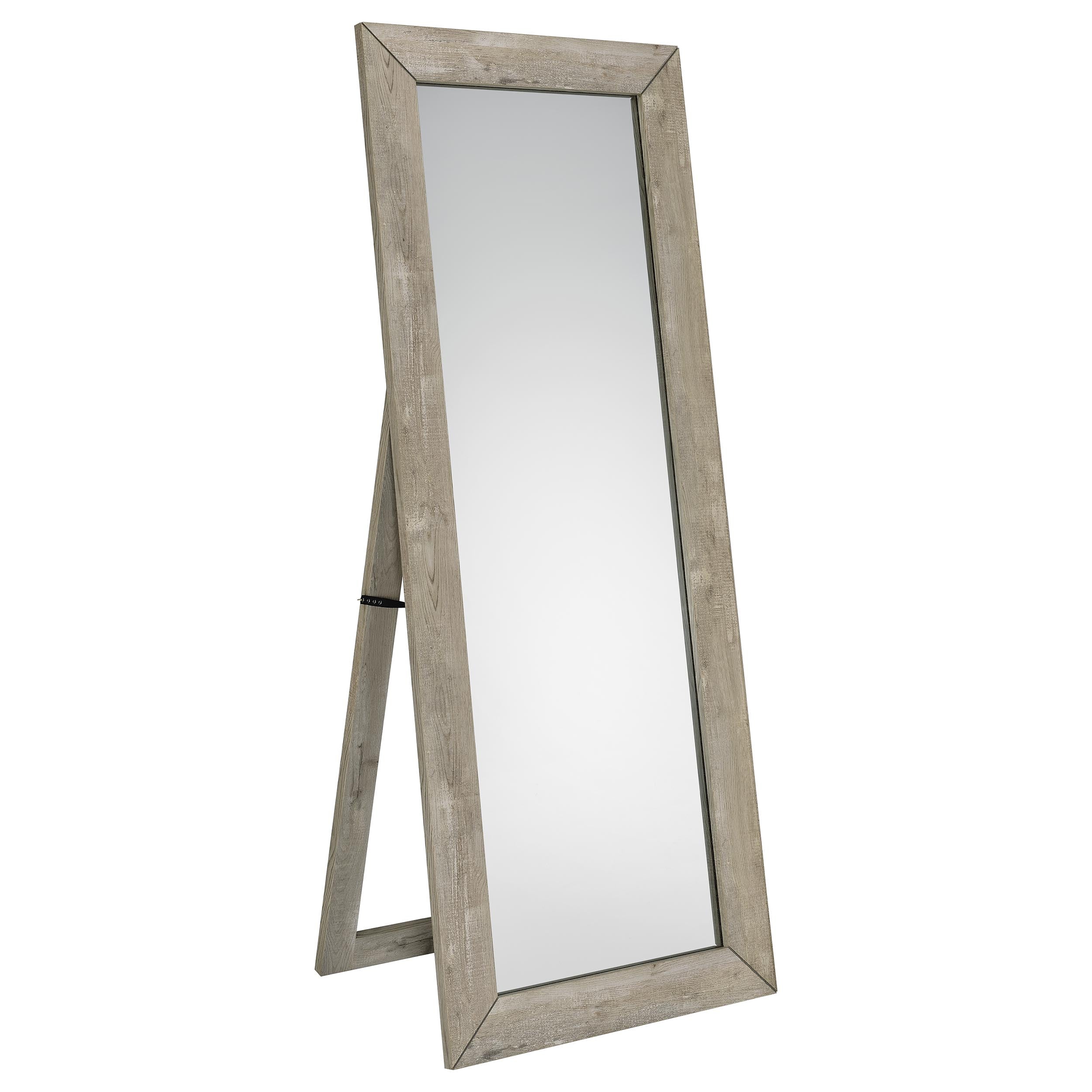 Cadence Tempered Glass Full Length Mirror Grey Washed Oak-