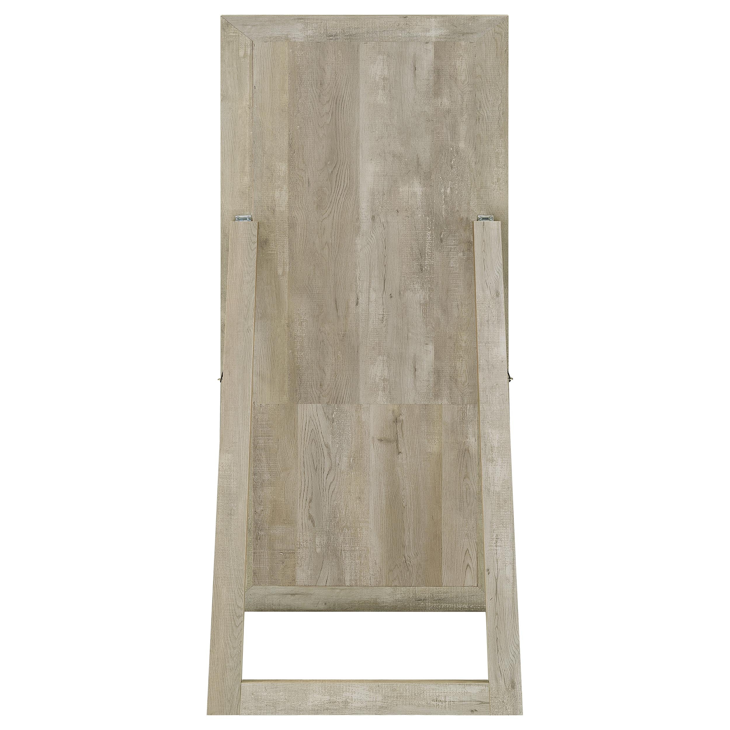 Cadence Tempered Glass Full Length Mirror Grey Washed Oak-