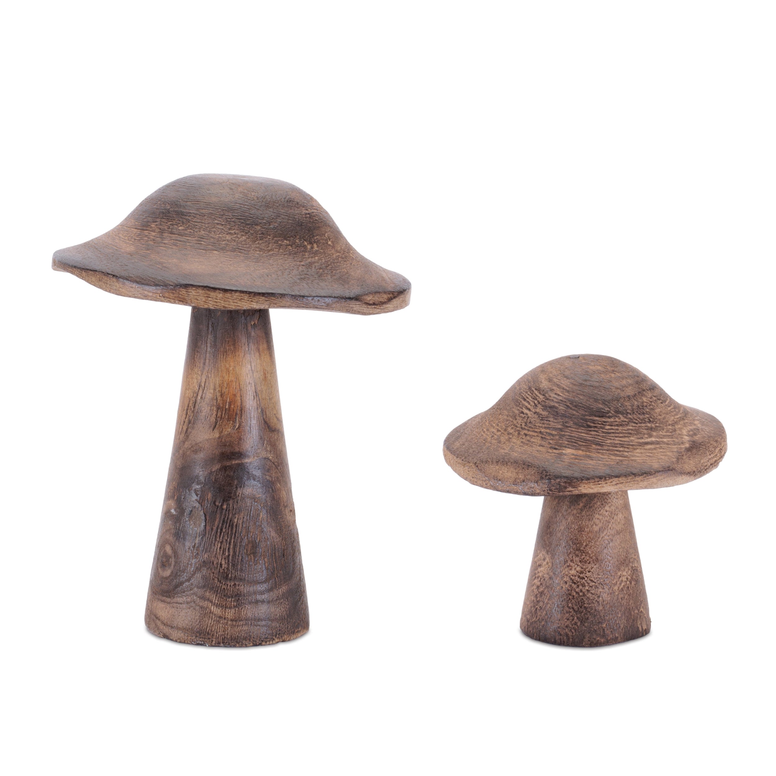 Natural-mango-wood-mushroom-(set-of-2)-Decorative-Objects