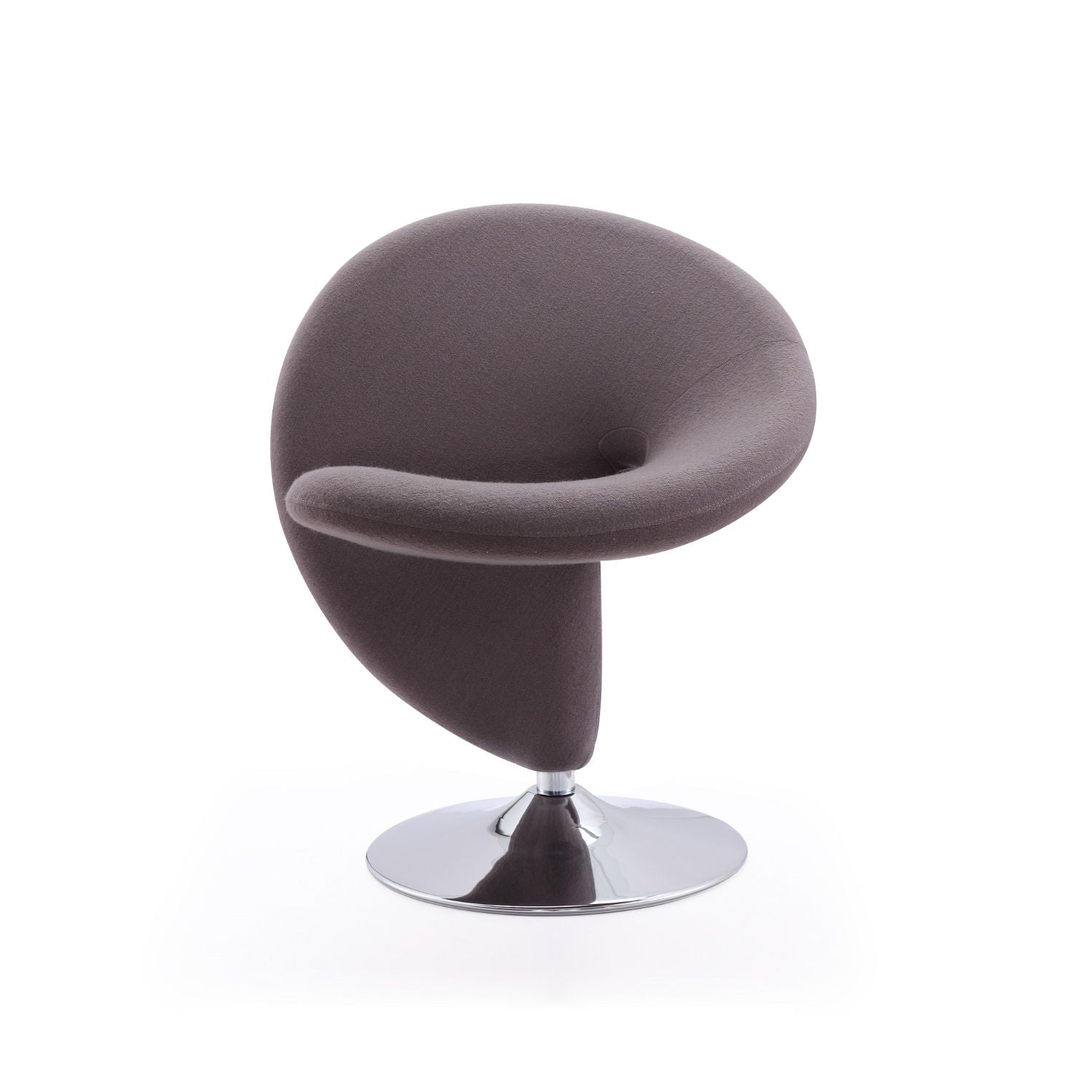 Modern Swivel Lounge Chair With Base - Gray