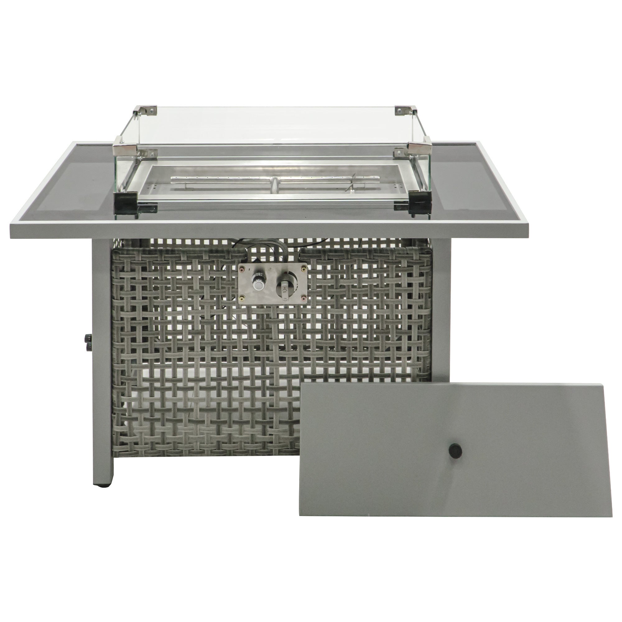 K&K 43' Propane Gas Fire Pit Table, Grey