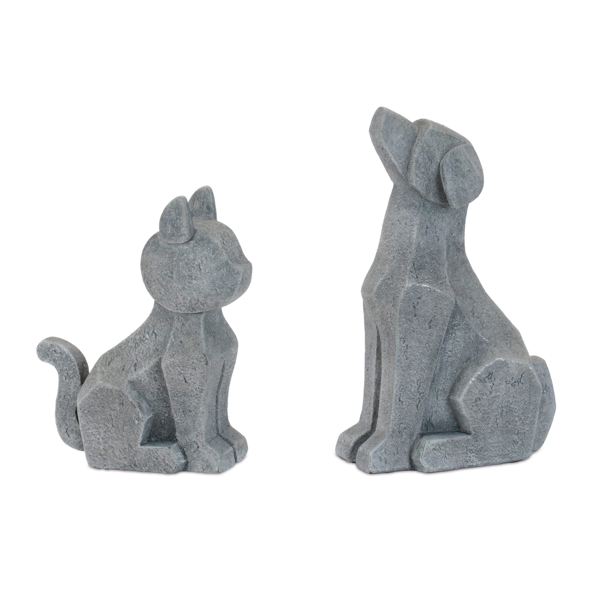 Modern-Sitting-Dog-and-Cat-Figurine-(Set-of-4)-Figurines