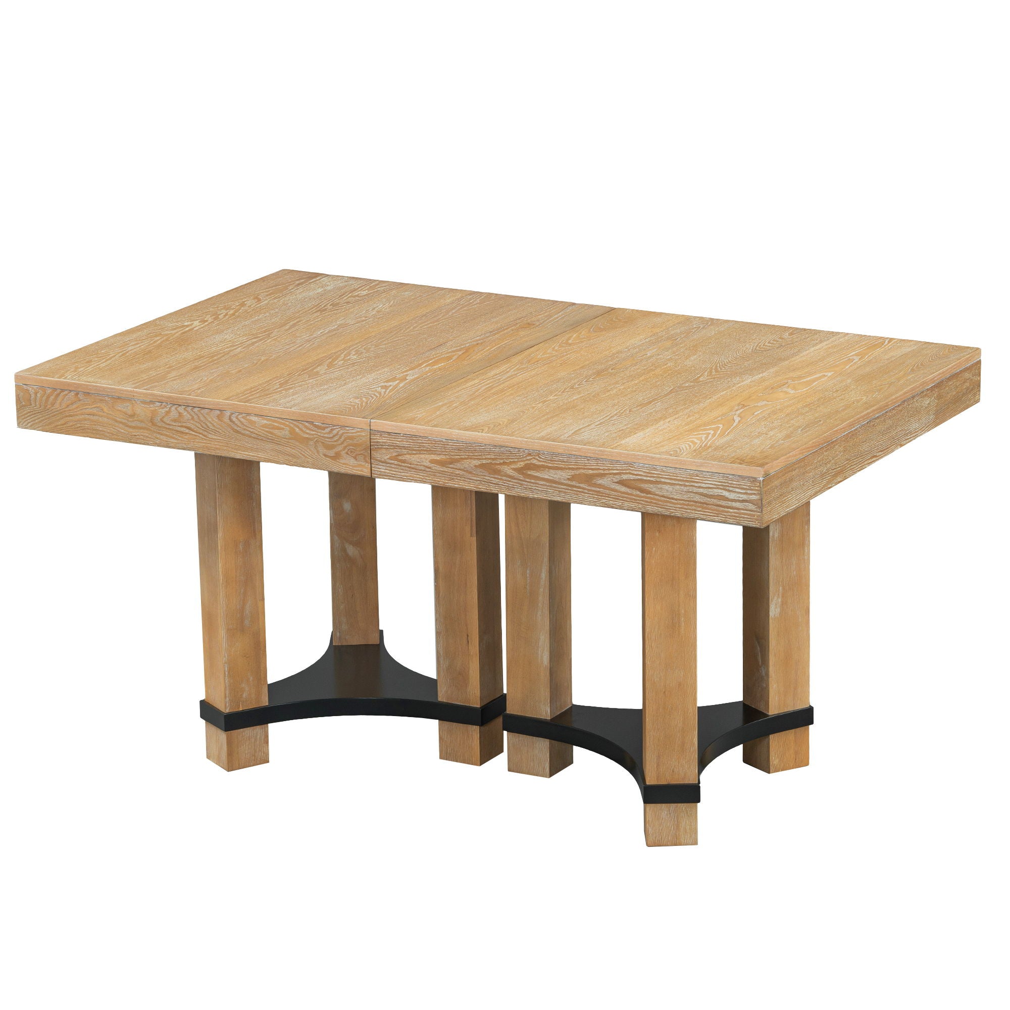 Topmax - 7 Piece Rustic Extendable Dining Table Set With Removable Leaf, 2 Arm Chairs And 4 Armless Chairs - Best Buy Furniture