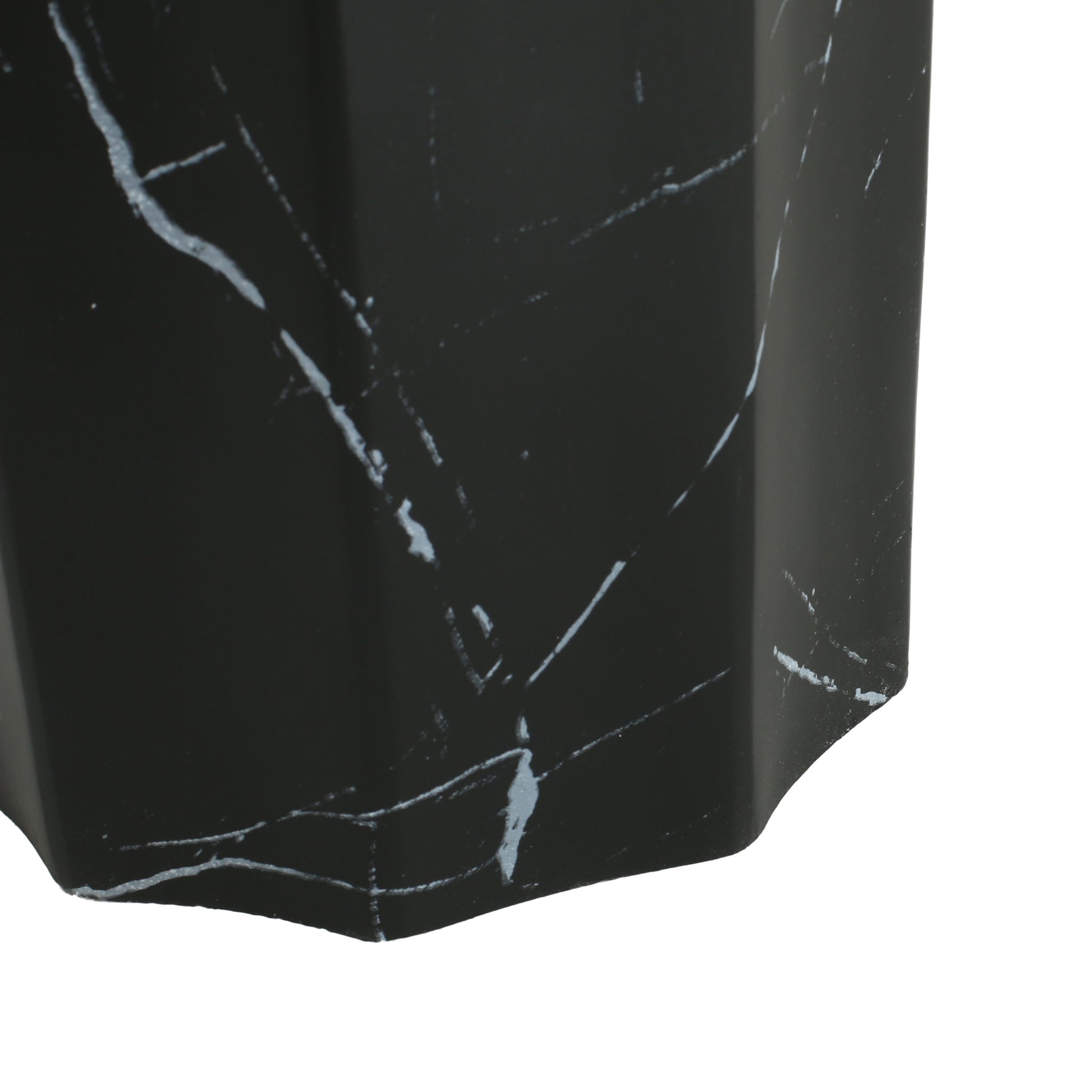 Outdoor Lightweight Concrete BMarble Effect Side Table, Living Room End Table - Black / Marble - Best Buy Furniture