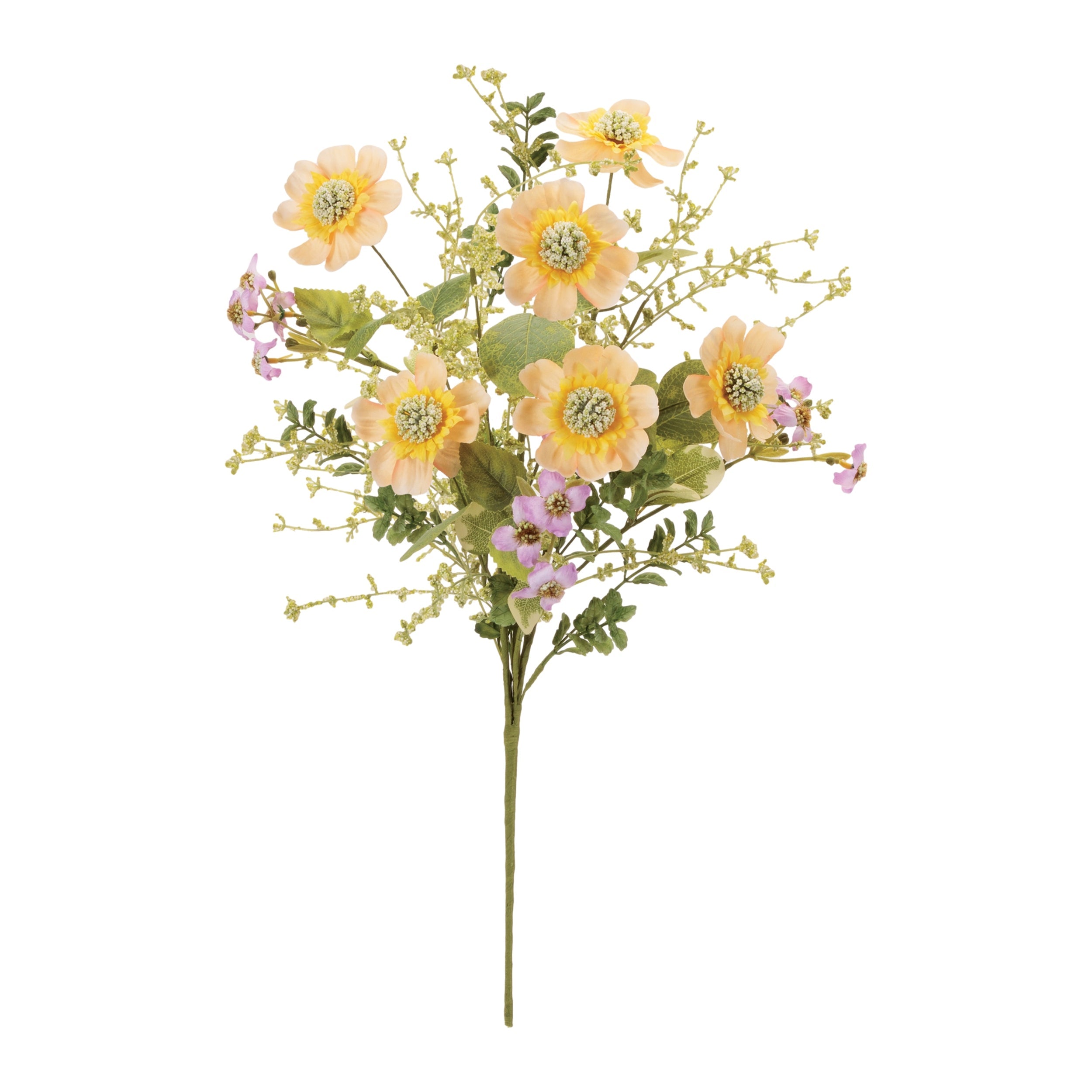 Mixed pincushion floral bush (set of 2)