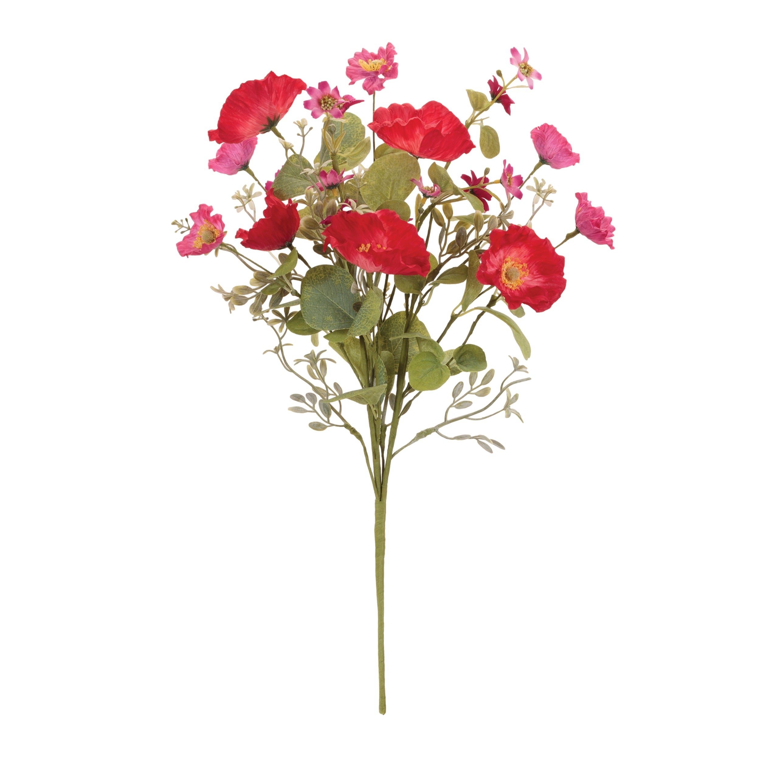 Mixed Poppy Floral Bush (Set of 4)