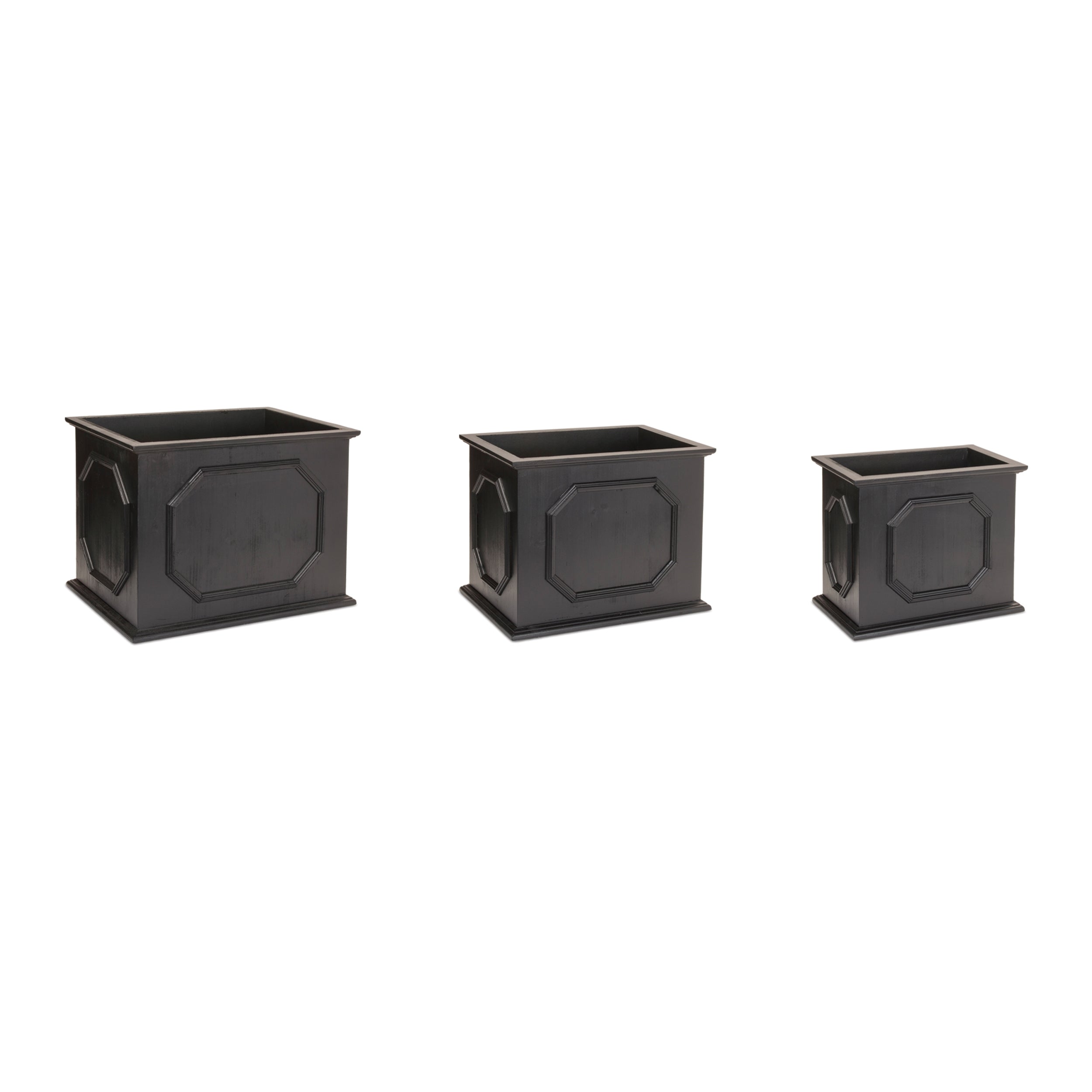 Wooden Box Planter (Set of 3)