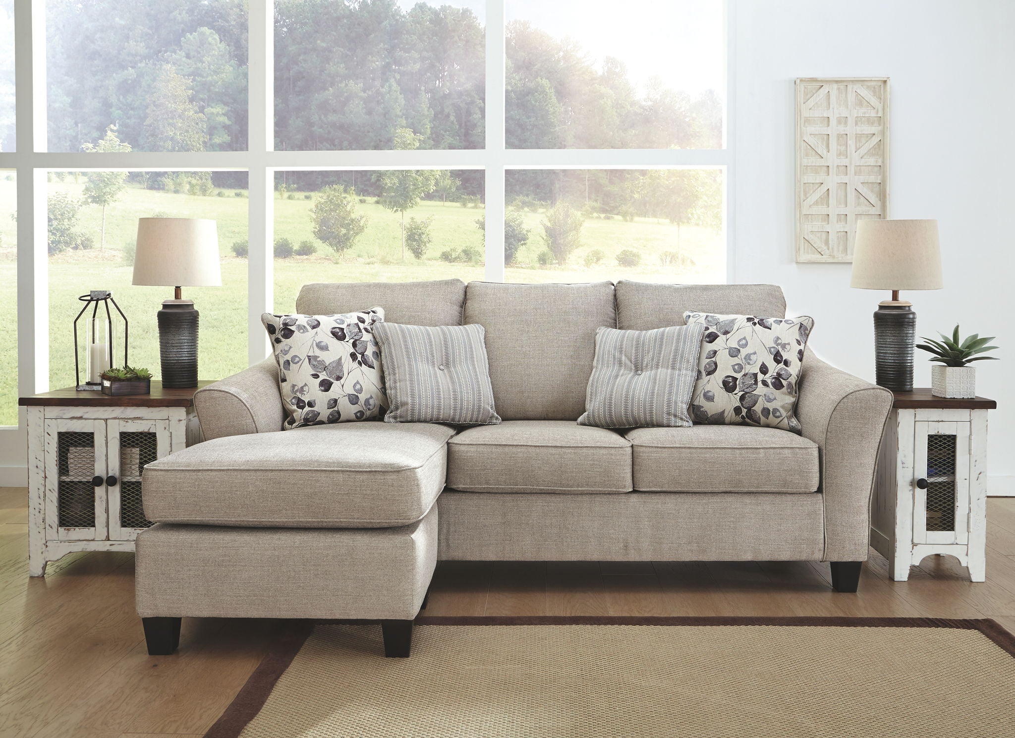 Abney - Sofa Chaise - Driftwood