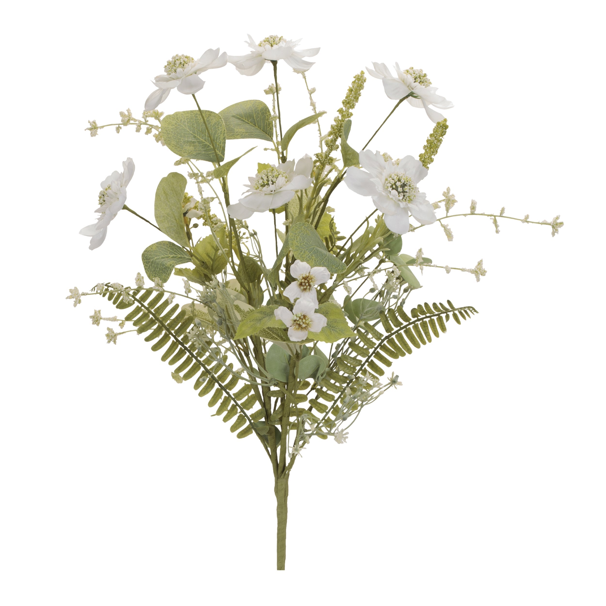 Mixed pincushion floral bush (set of 2)