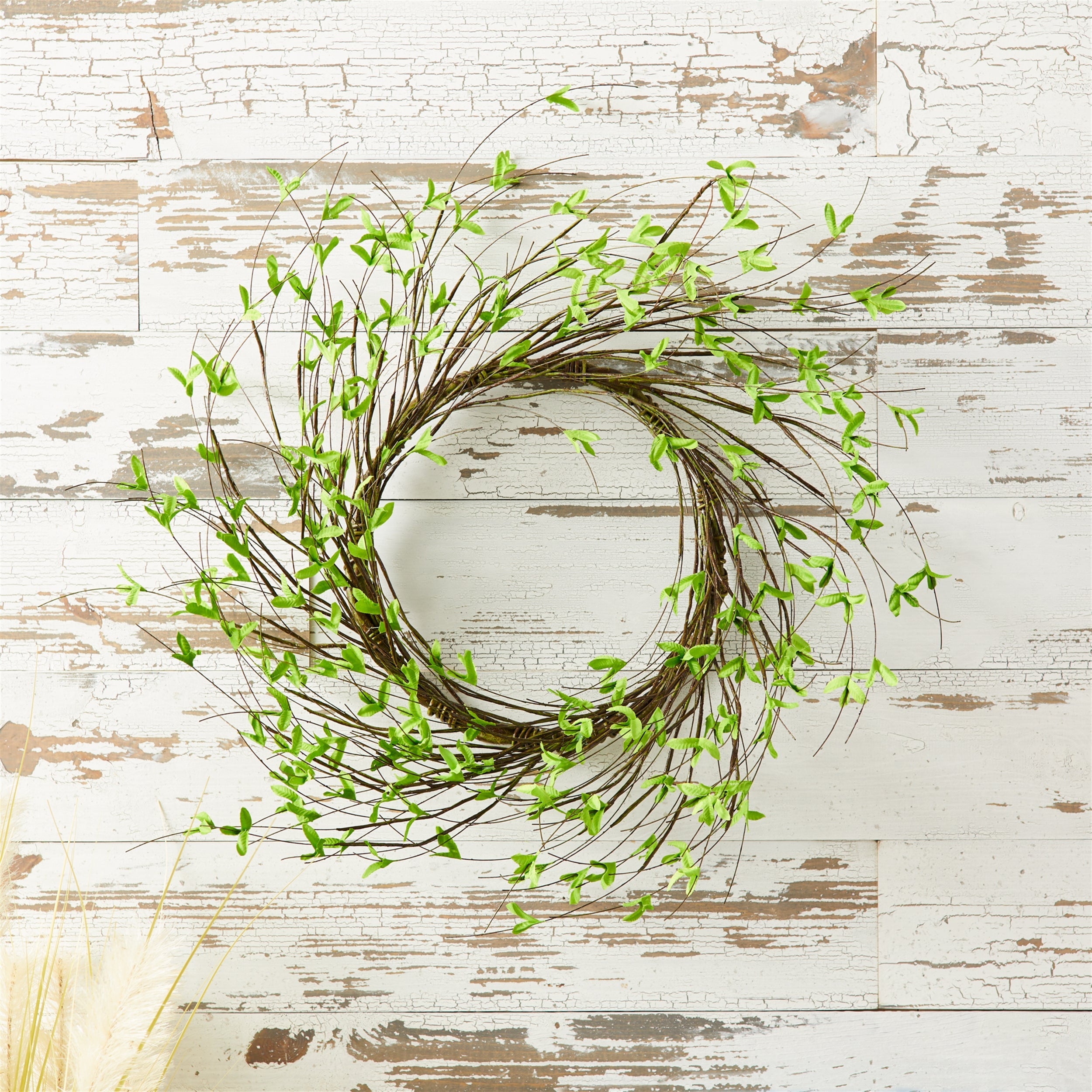 Mini Leaf Twig Wreath 22"D