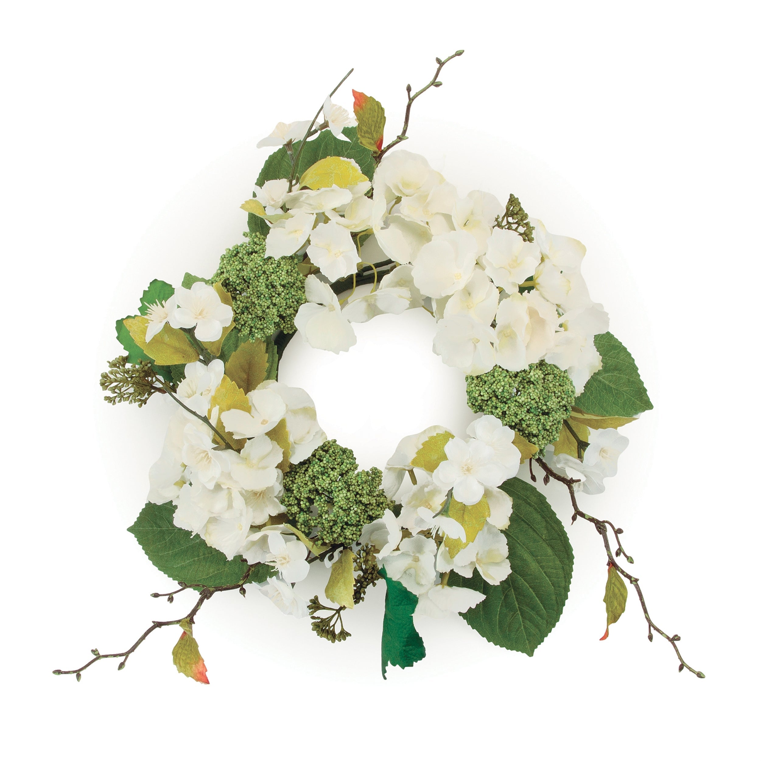 Hydrangea Floral Candle Ring (Set of 2)