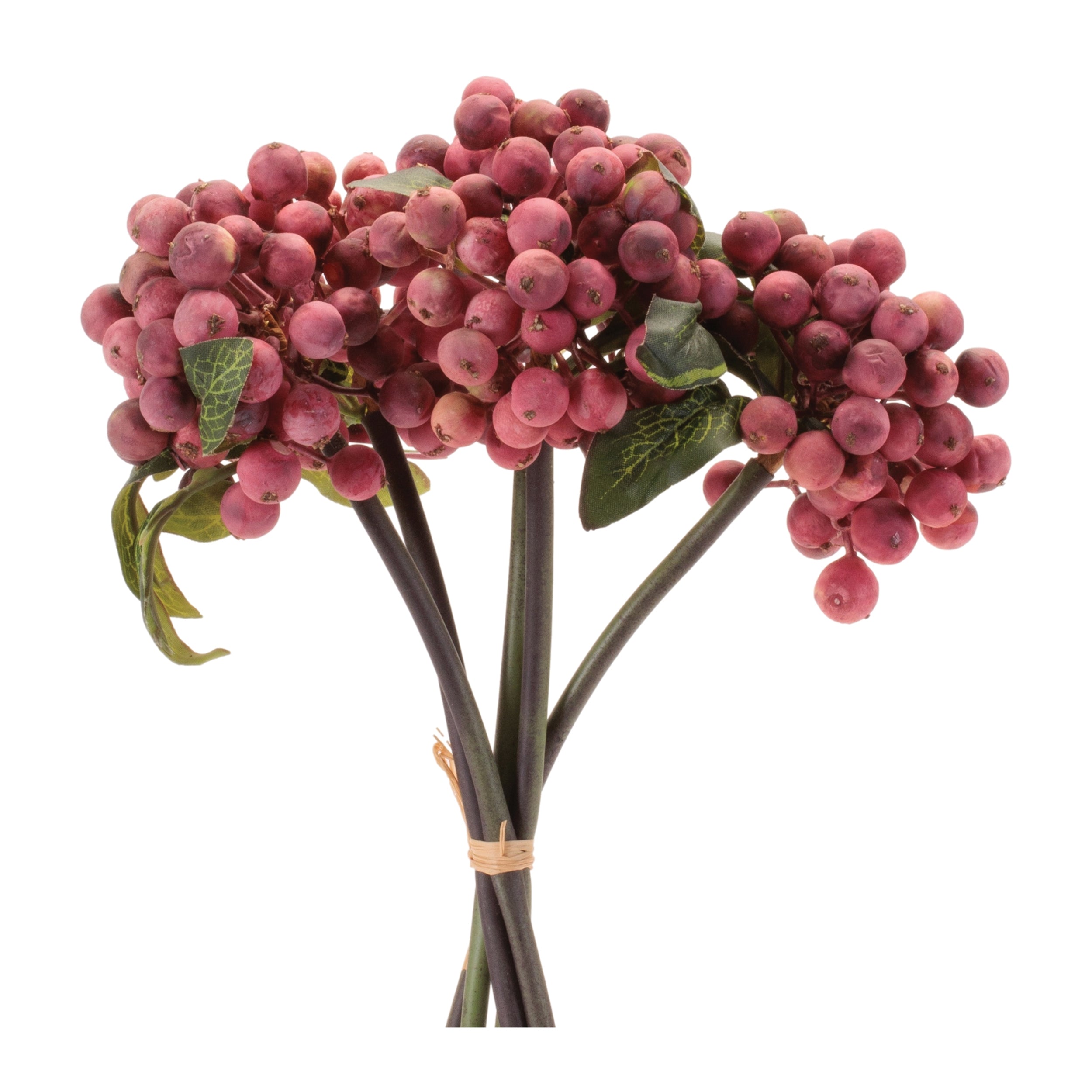Berry-Stem-Bundle-(Set-of-4)-Artificial-Flowering-Plants