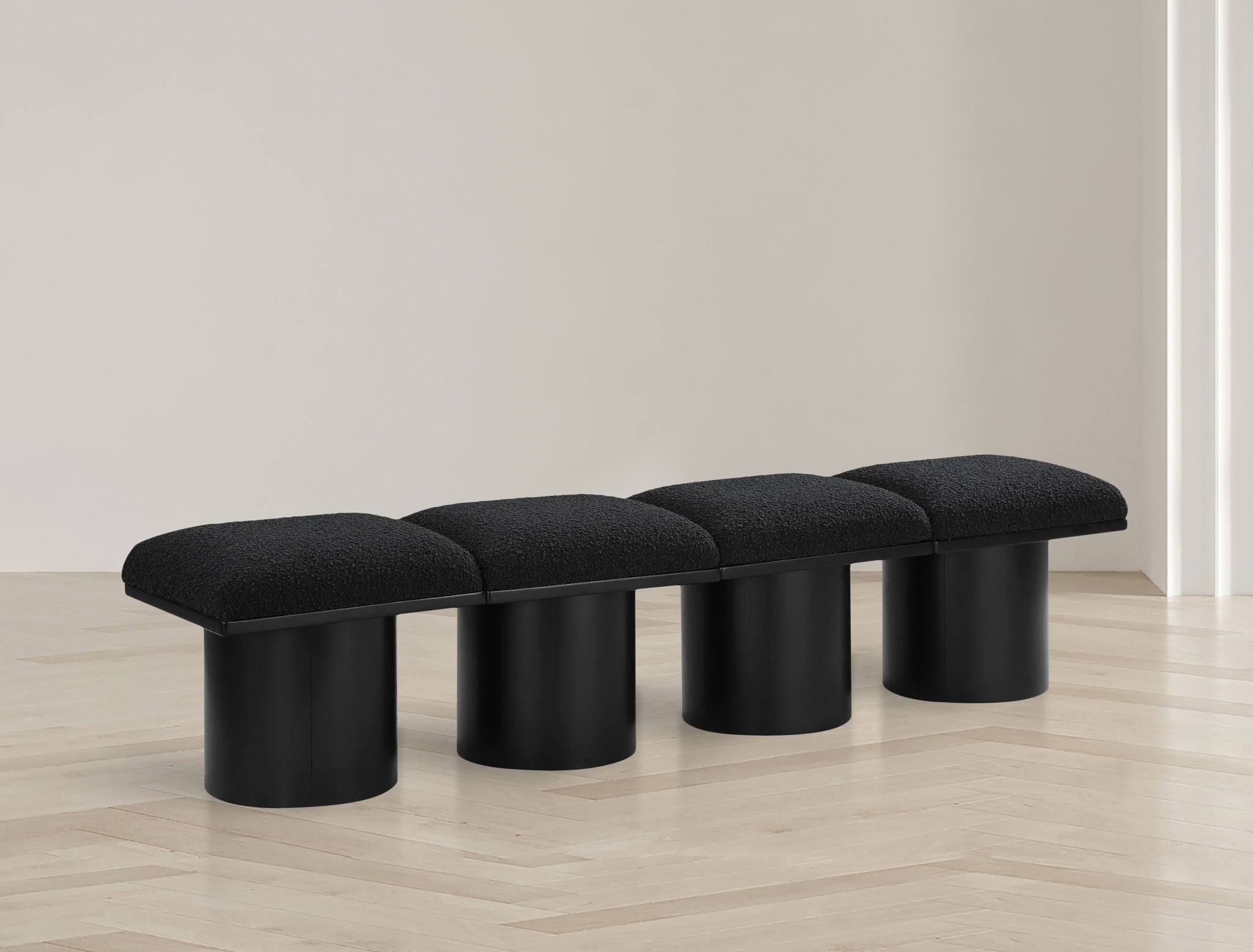 Pavilion - 4 Piece Modular Bench With Black Base