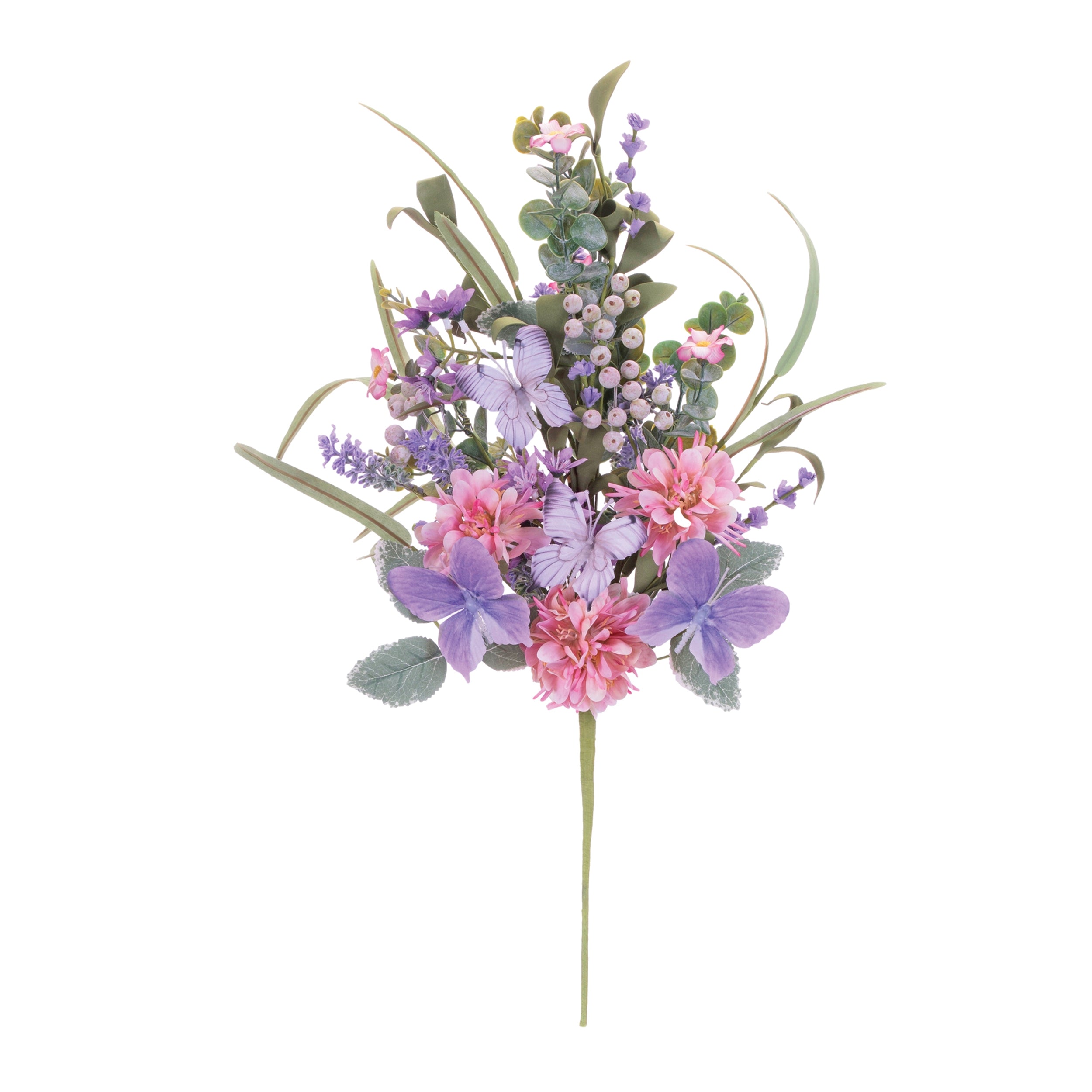 Mixed floral and butterfly bush (set of 2)