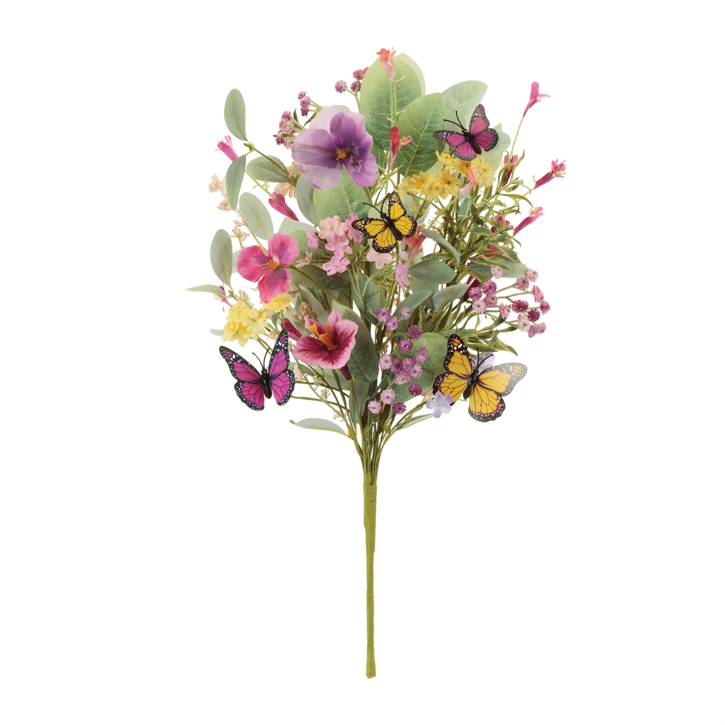 Mixed pansy and butterfly bush (set of 2)