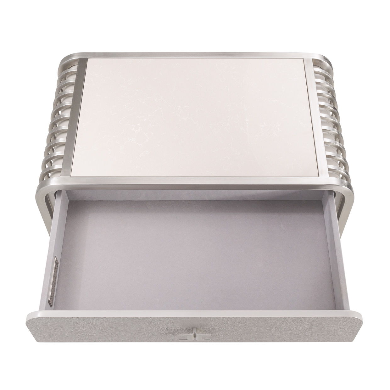 Roxbury Park - Metal Nightstand - Stainless Steel
