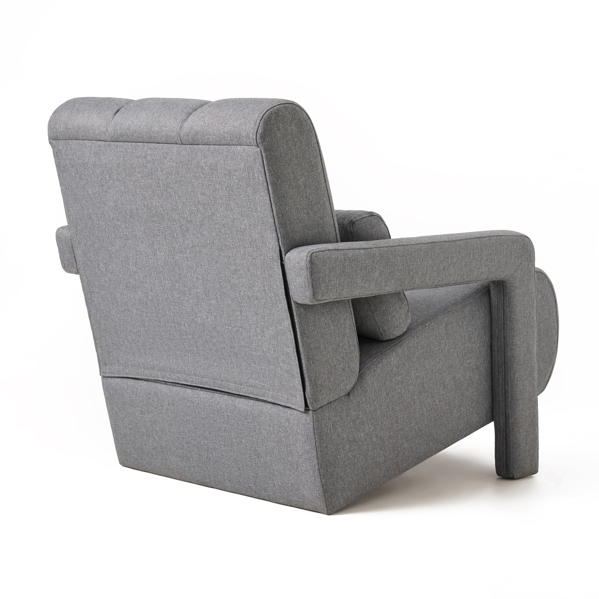 Modern Upholstered Accent Chair, Comfortable Linen Fabric With A Pillow For Living Room