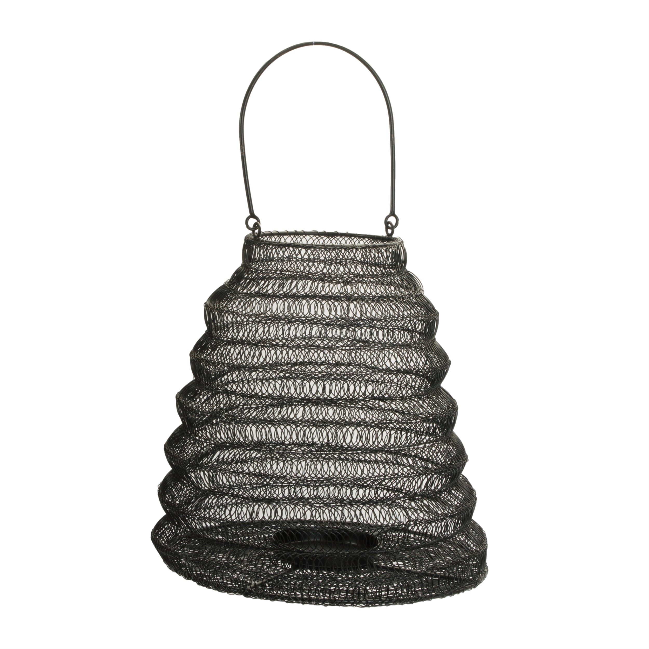 Hanging Mesh Iron Candle Lantern 11"H