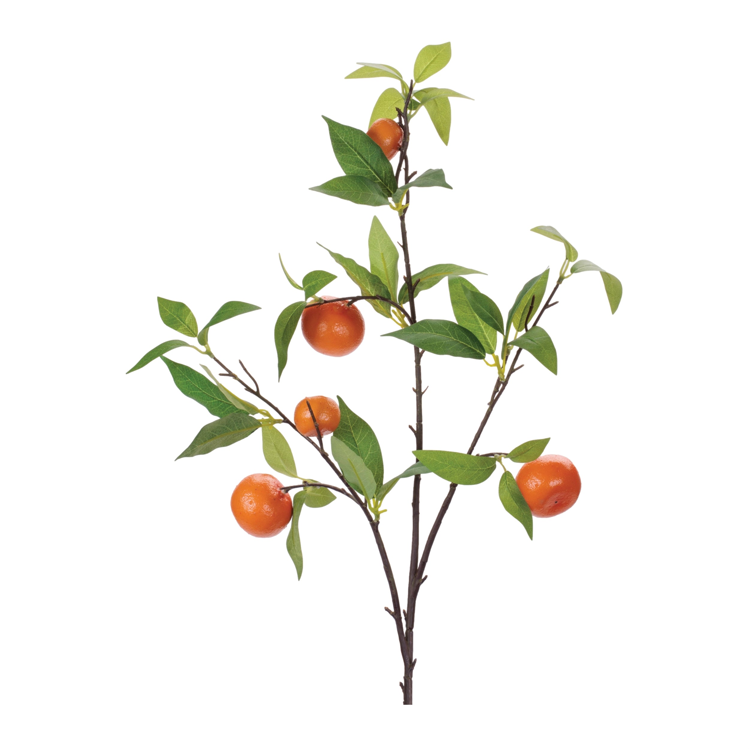 Orange-Fruit-Foliage-Branch-(Set-of-6)-Artificial-Flowering-Plants