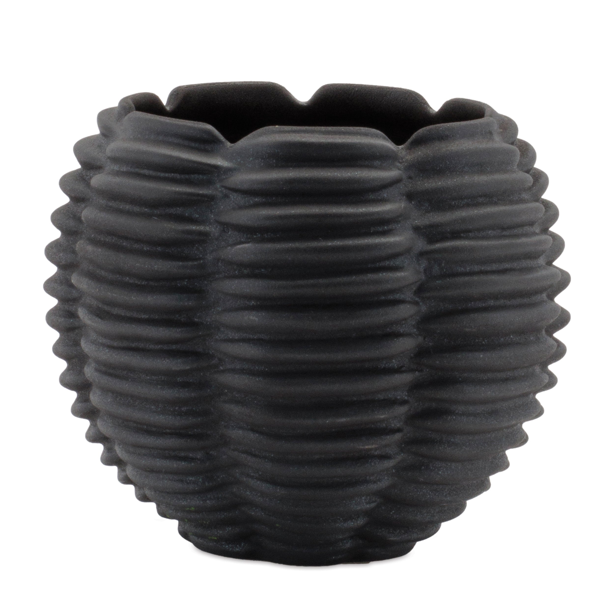 Ribbed Ceramic Bud Vase (Set of 2)