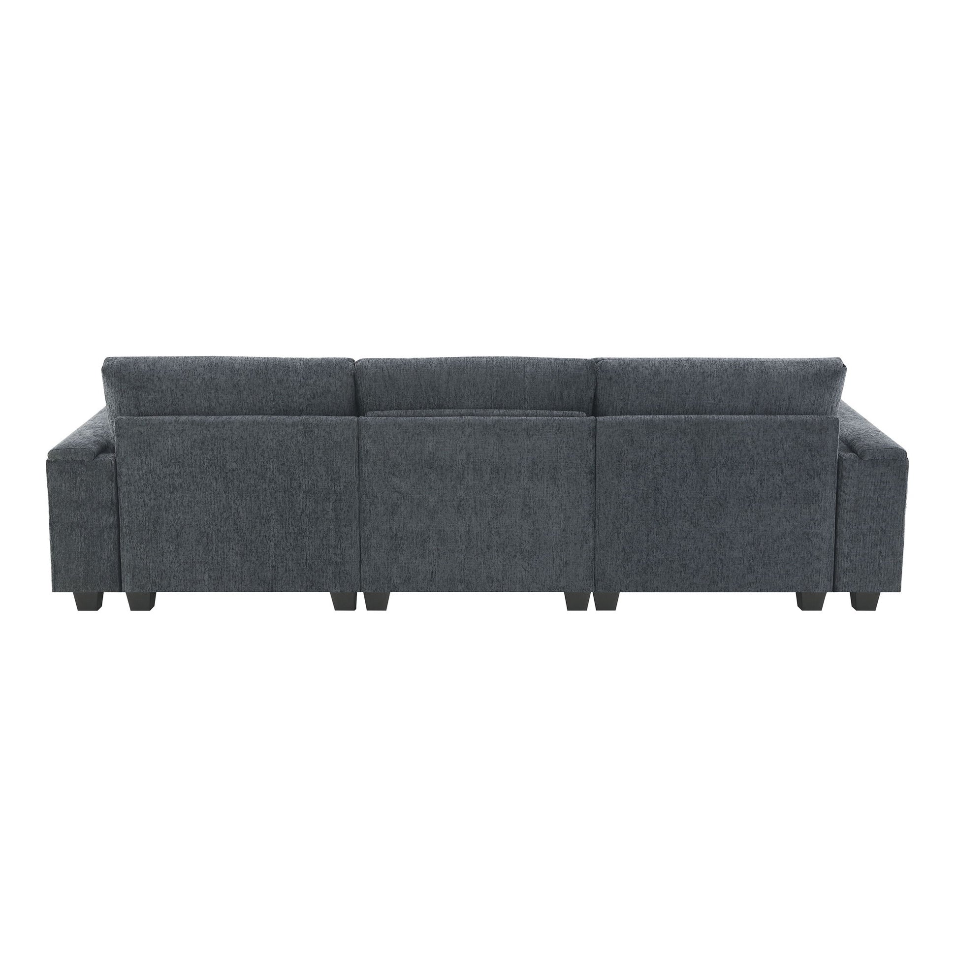 Sectional With Bluetooth Speaker Comfy Cloud Couch Set With Drop Down Table Cup Holders, USB Charger Storage Armrest Wide Seat Sofa - Best Buy Furniture