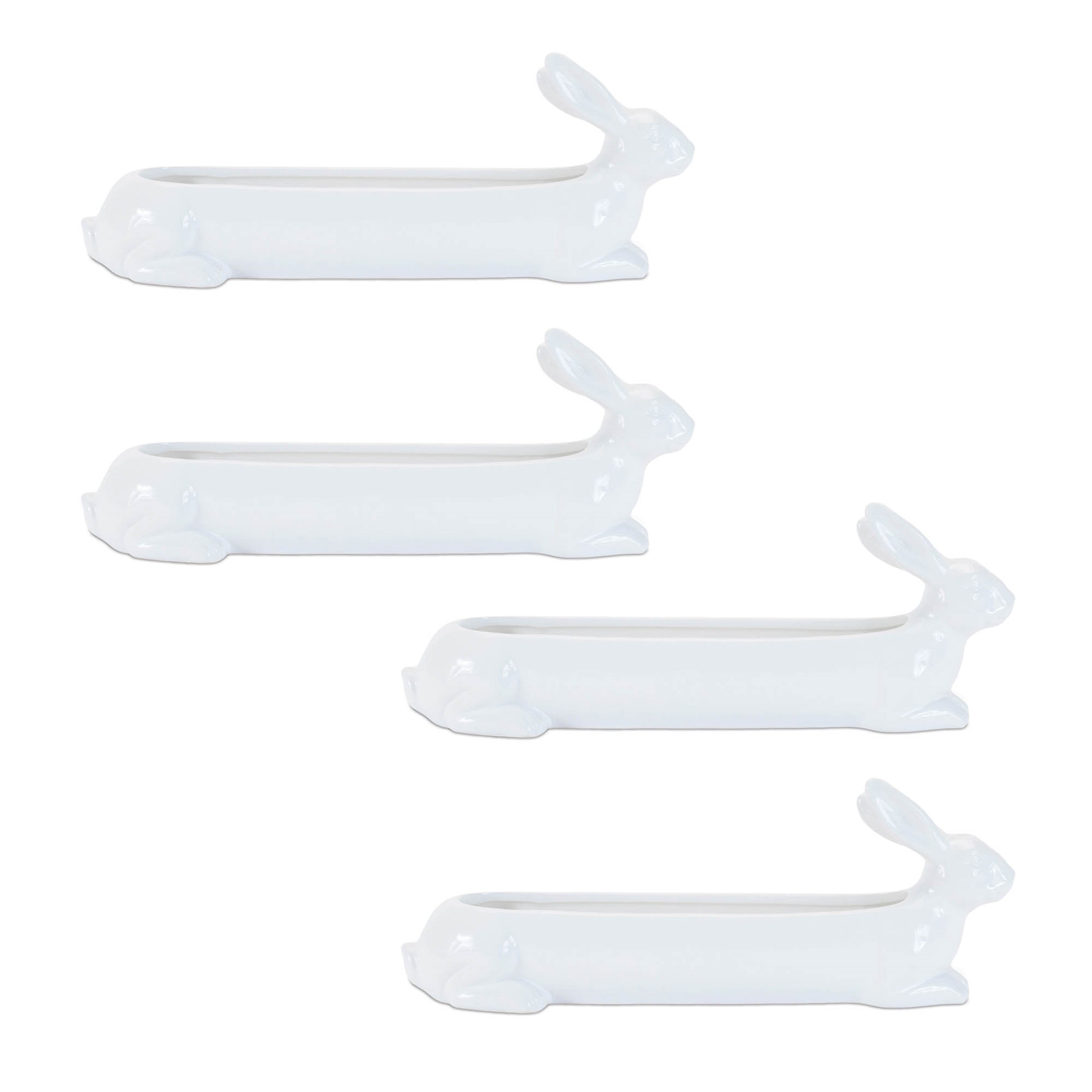 Ceramic Garden Bunny Planter (Set of 4)