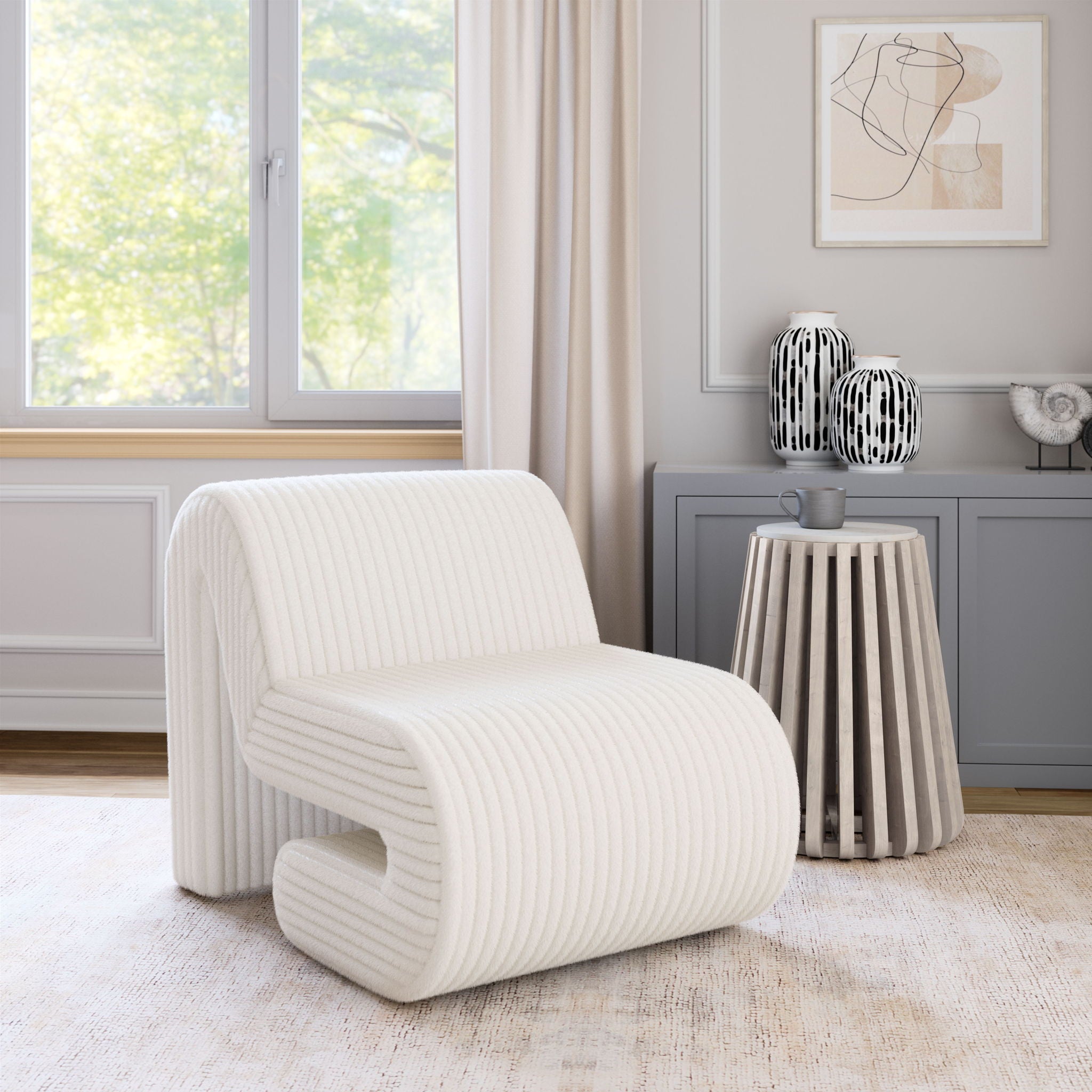 Opam - Accent Chair - White