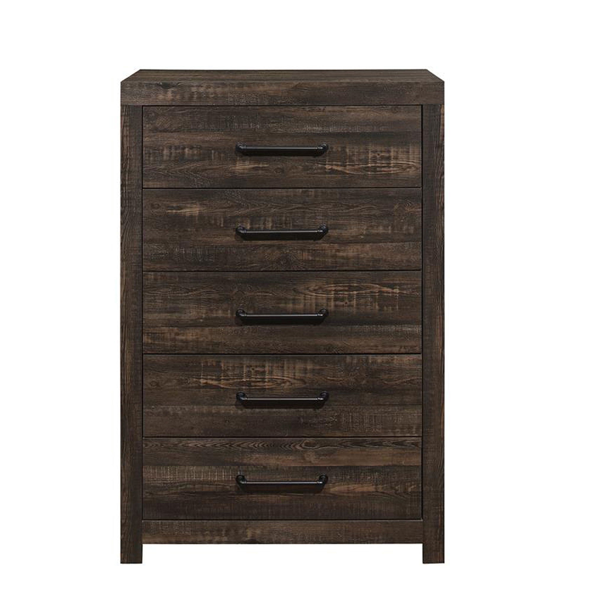 Monica - Chest With Spacious Drawers Bar Handles - Dark Oak