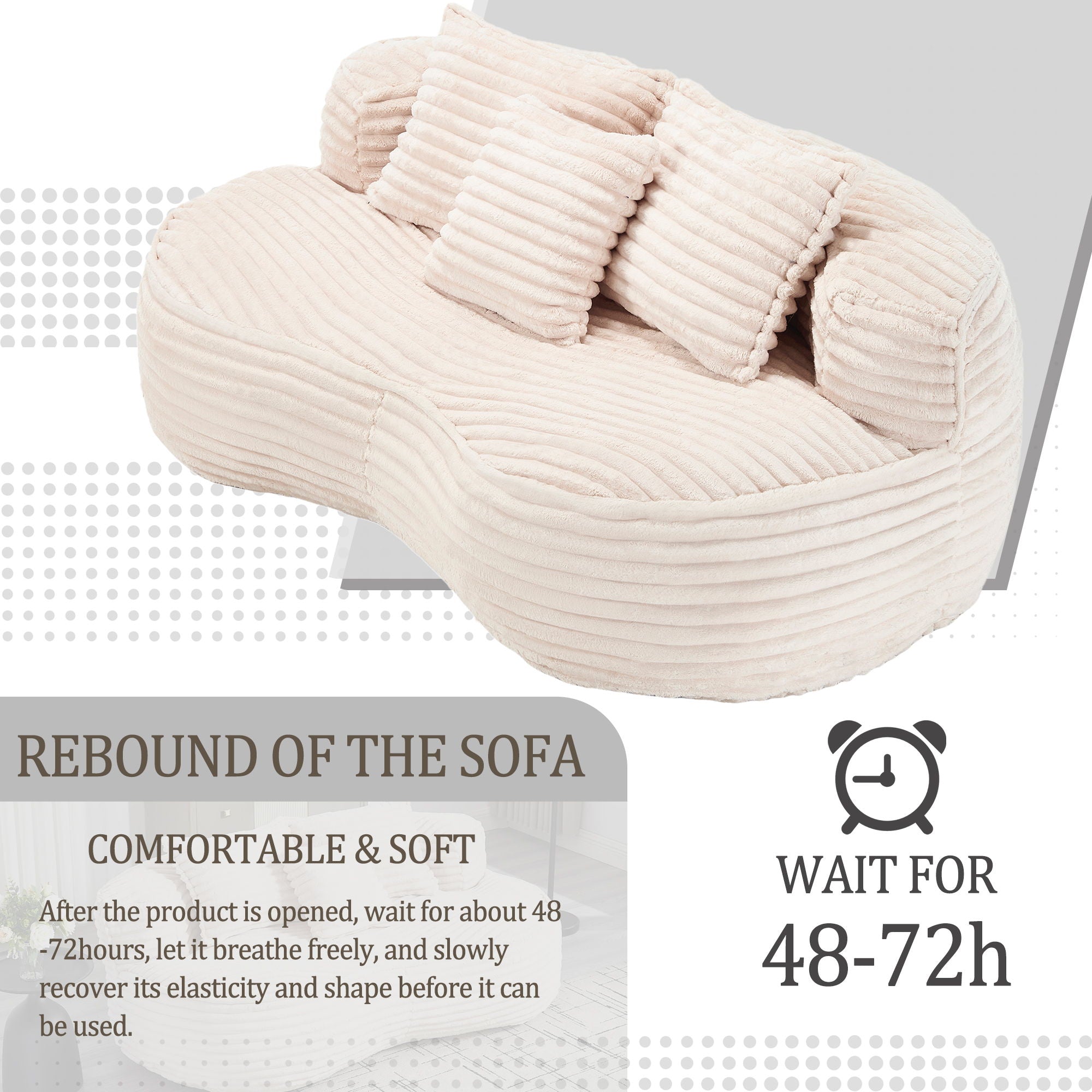 Bean Bag, Lazy Sofa Comfort Lounger High Back Chair