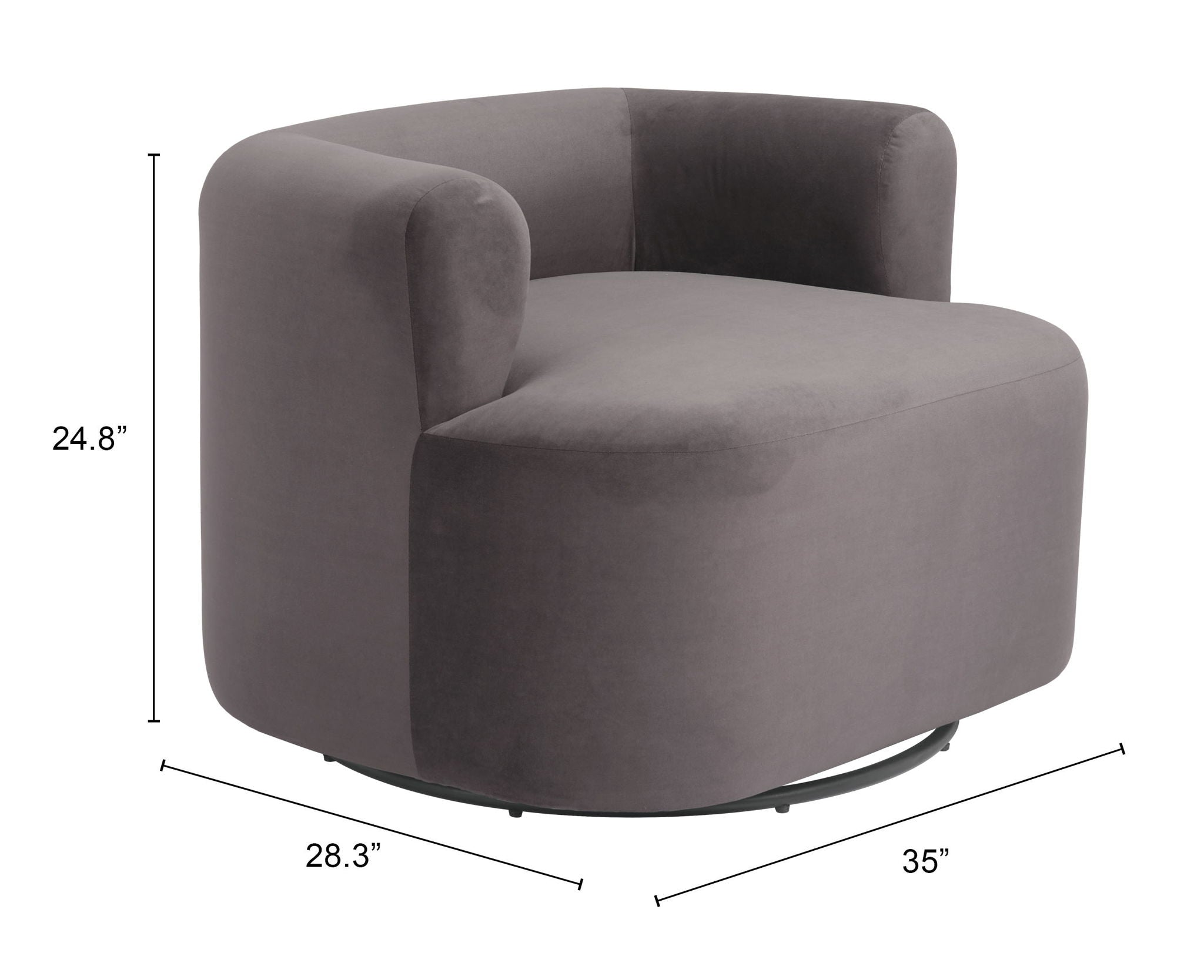 Mugav - Swivel Chair - Gray