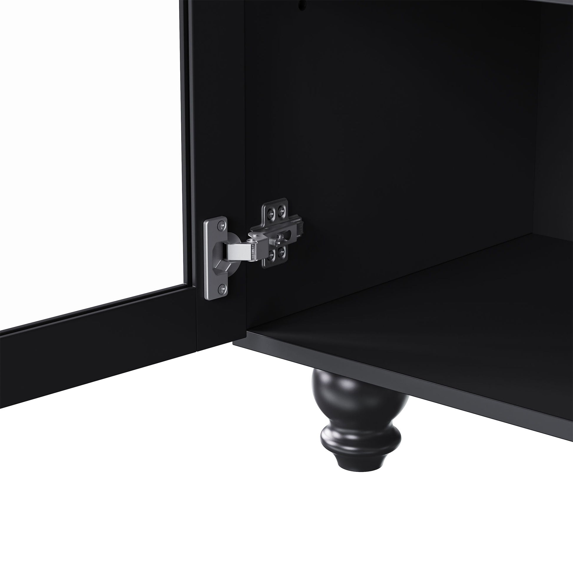 Farmhouse TV Stand With Solid Wood Gourd Shaped Legs For TVs Up To 70" - Best Buy Furniture