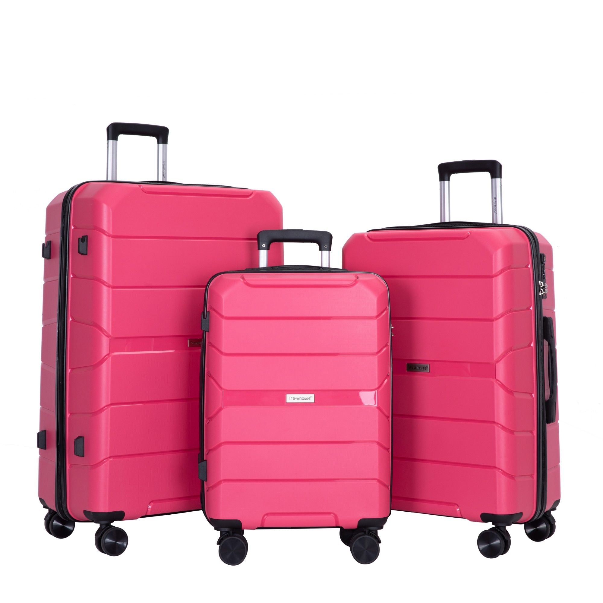 Hardshell Suitcase Spinner Wheels Lightweight Durable Suitcase With Tsa Lock, 3 Piece Set