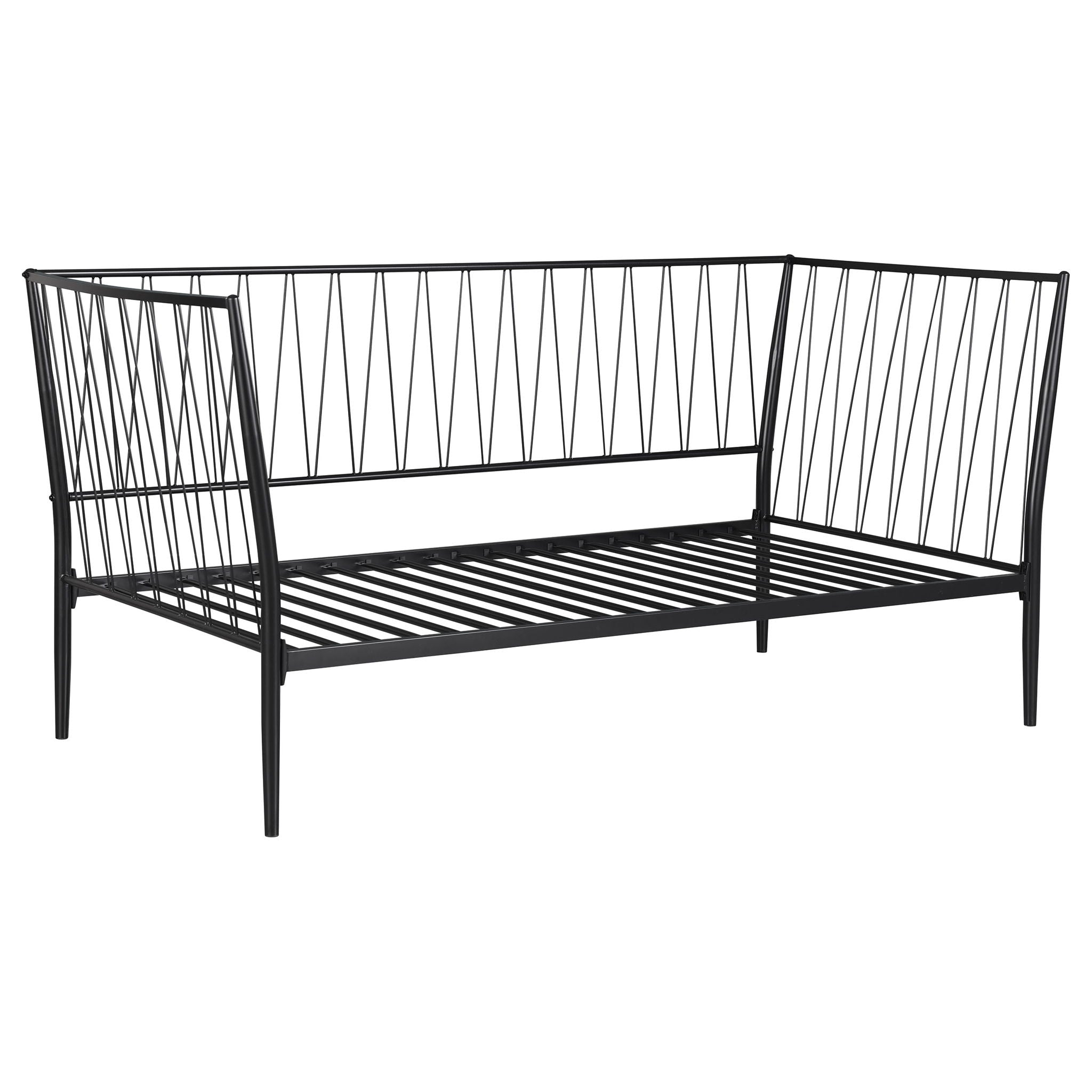 Vertigo - Twin Daybed With Slatted Support - Matte Black