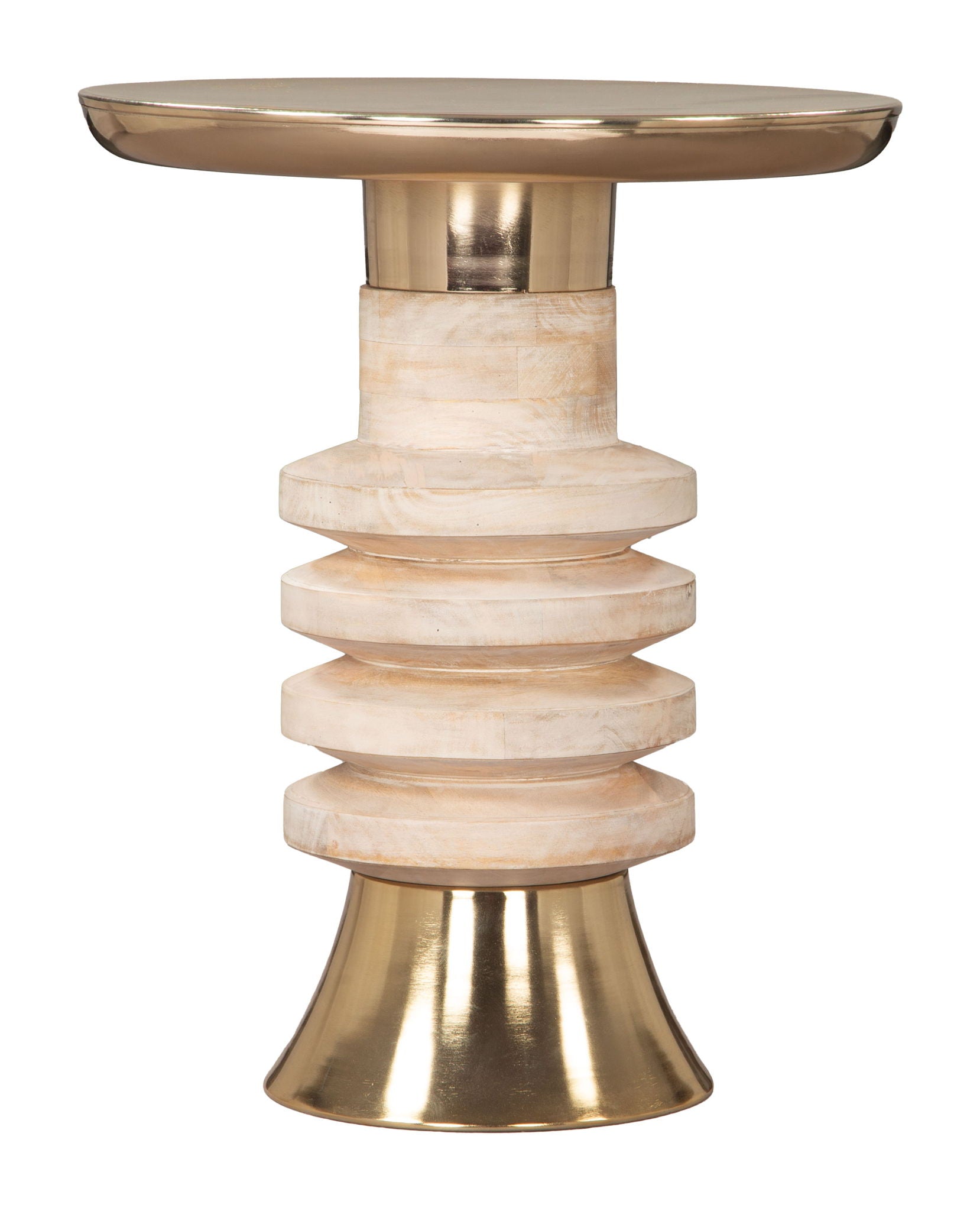 Ringar - Side Table - Gold & Natural
