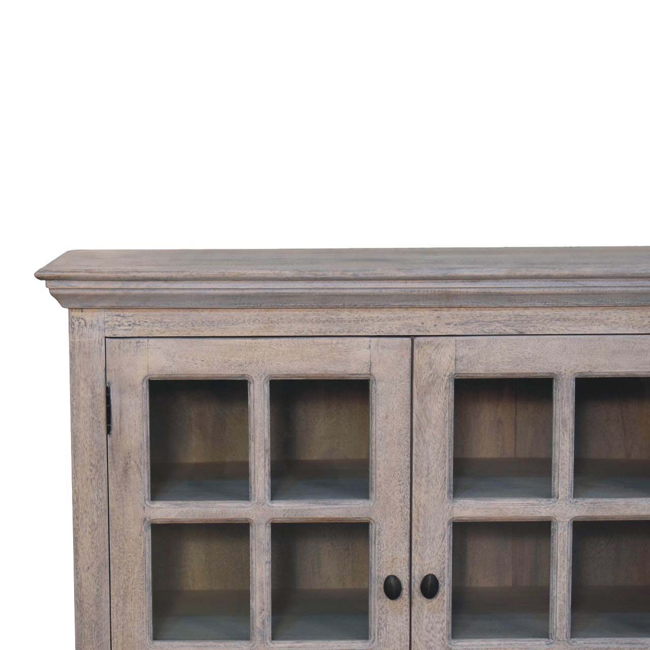 Triple Glazed Cabinet - Gray - Best Buy Furniture