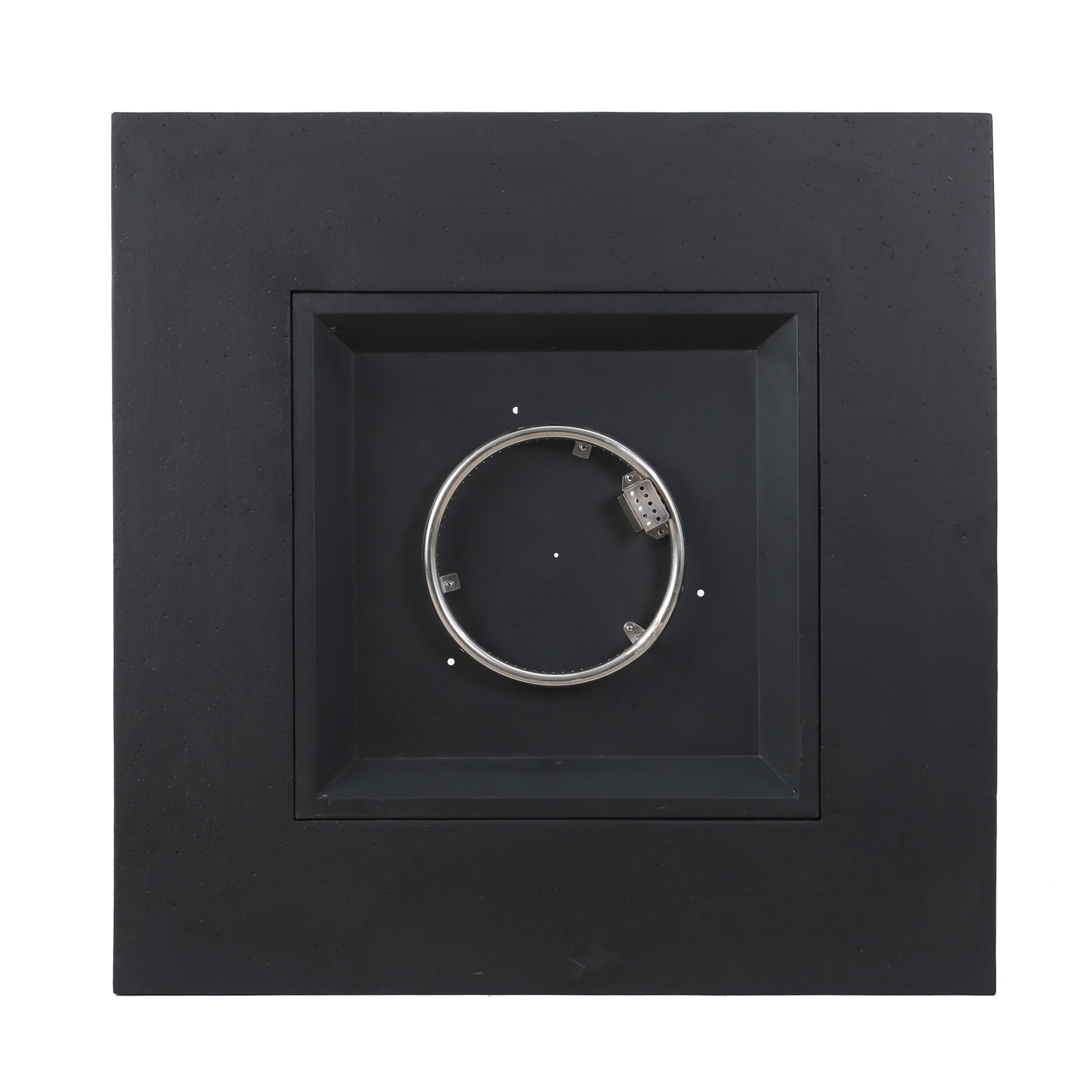 Modern 50,000 BTU Square MgO Fire Table with Propane Tank in Dark Grey