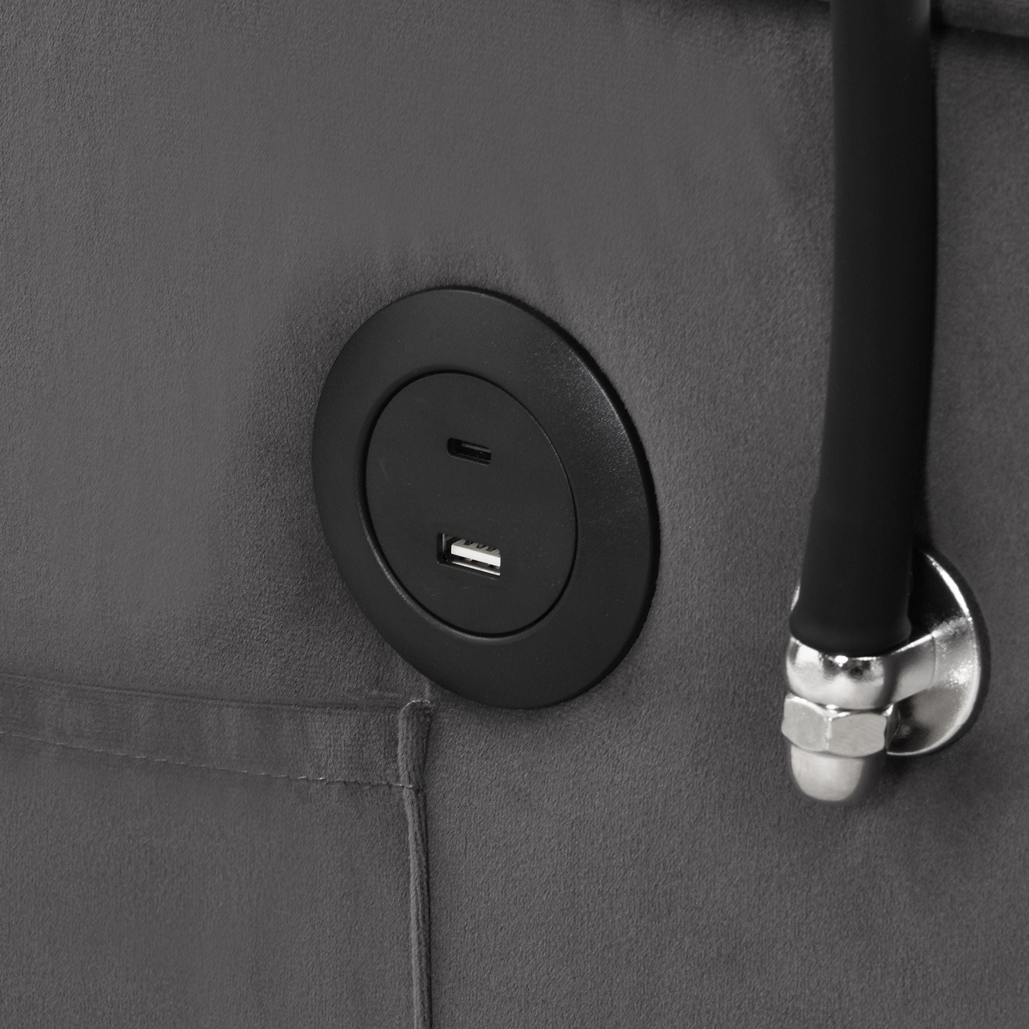 Sofa Bed With Trundle For Small Rooms - Dark Gray