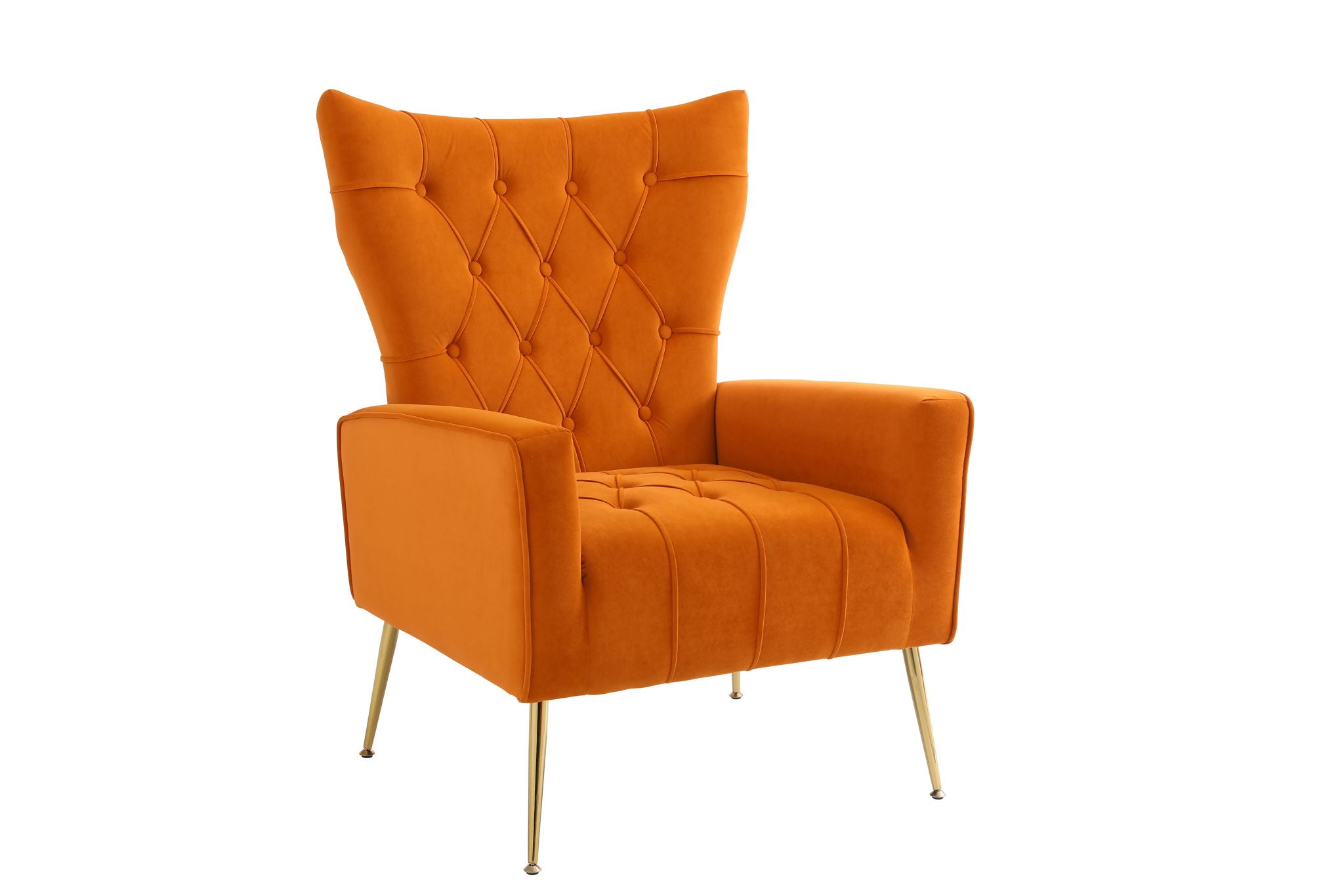 Modern Accent Chair With Ottoman, Comfy Armchair For Living Room