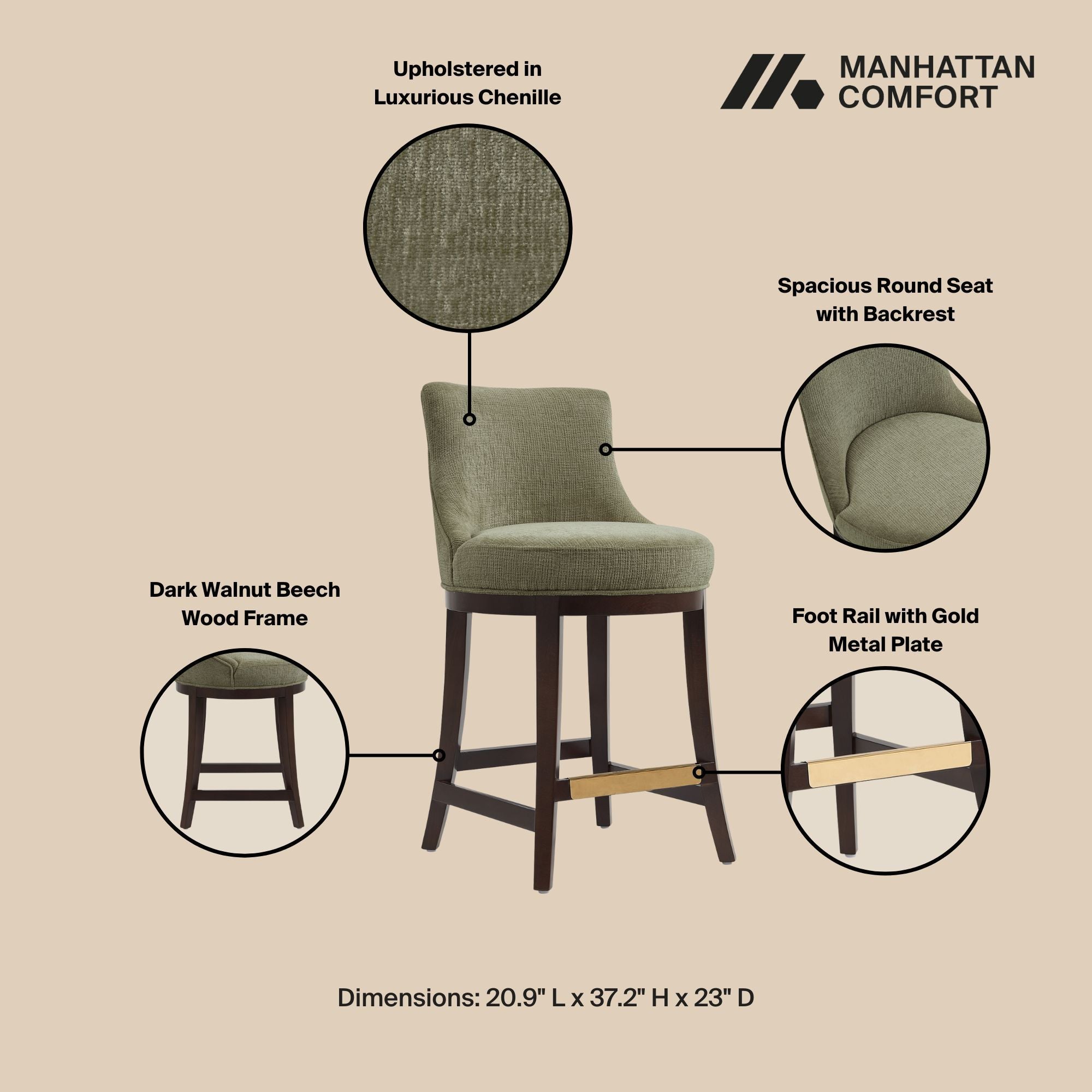 Lucia - Counter Stool