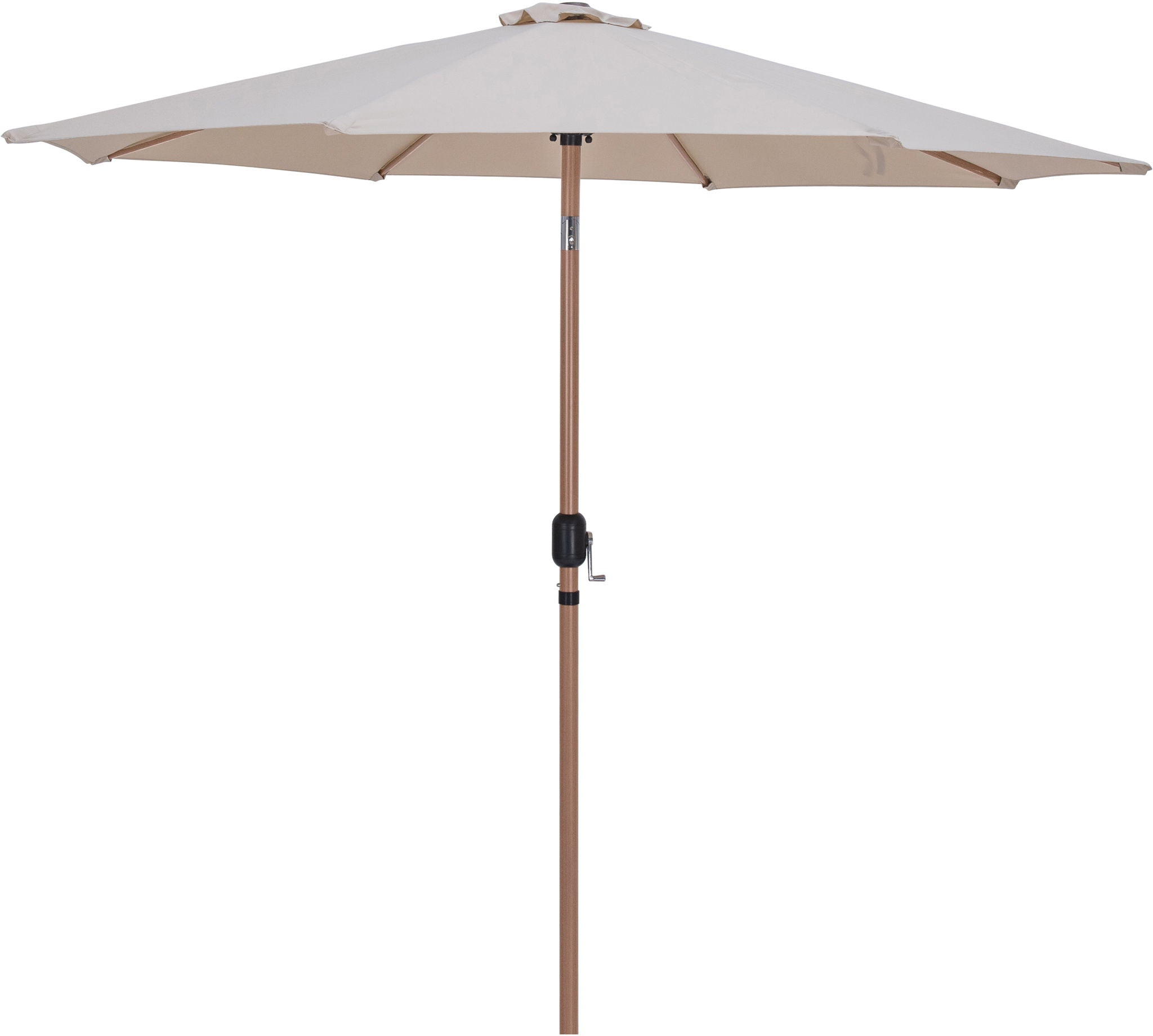 Fiji - Aluminum Patio Umbrella With Square Black And Teak Base