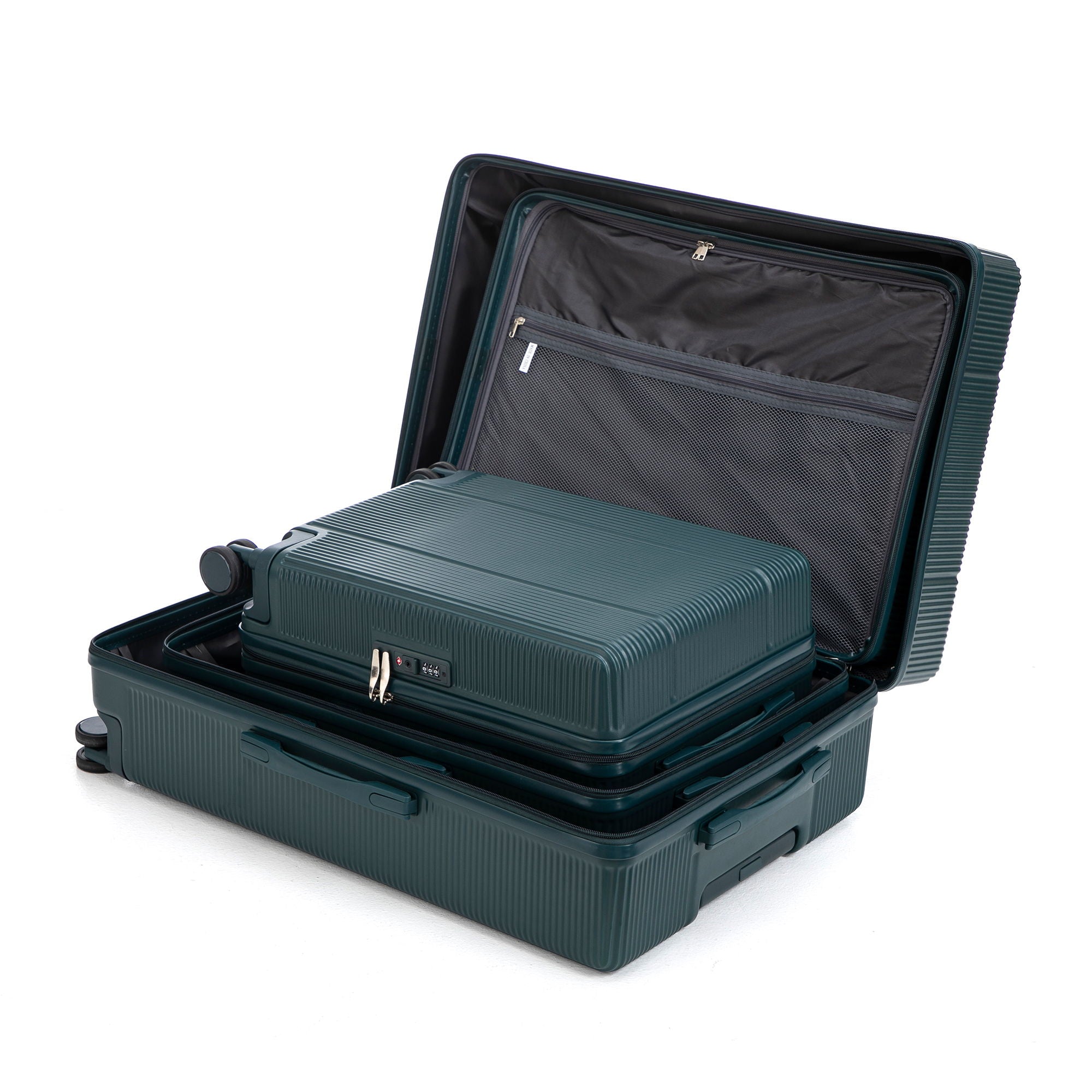 20" / 24" / 28" 3 Pieces / Set Spinner Wheel Luggage, Carry On Suitcase, Matching Color, TSA Combination Lock