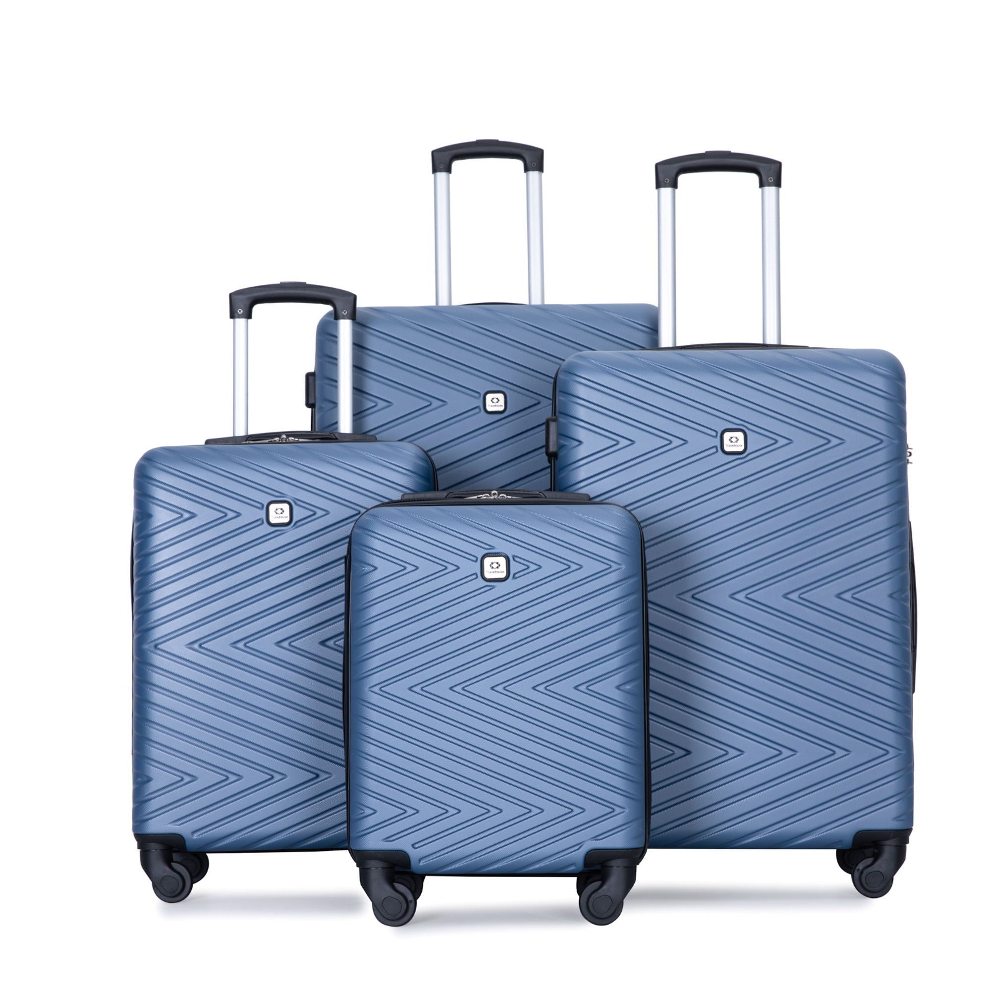 Luggage 4 Piece Lightweight Suitcase With Rotating Wheels With Tsa Lock,