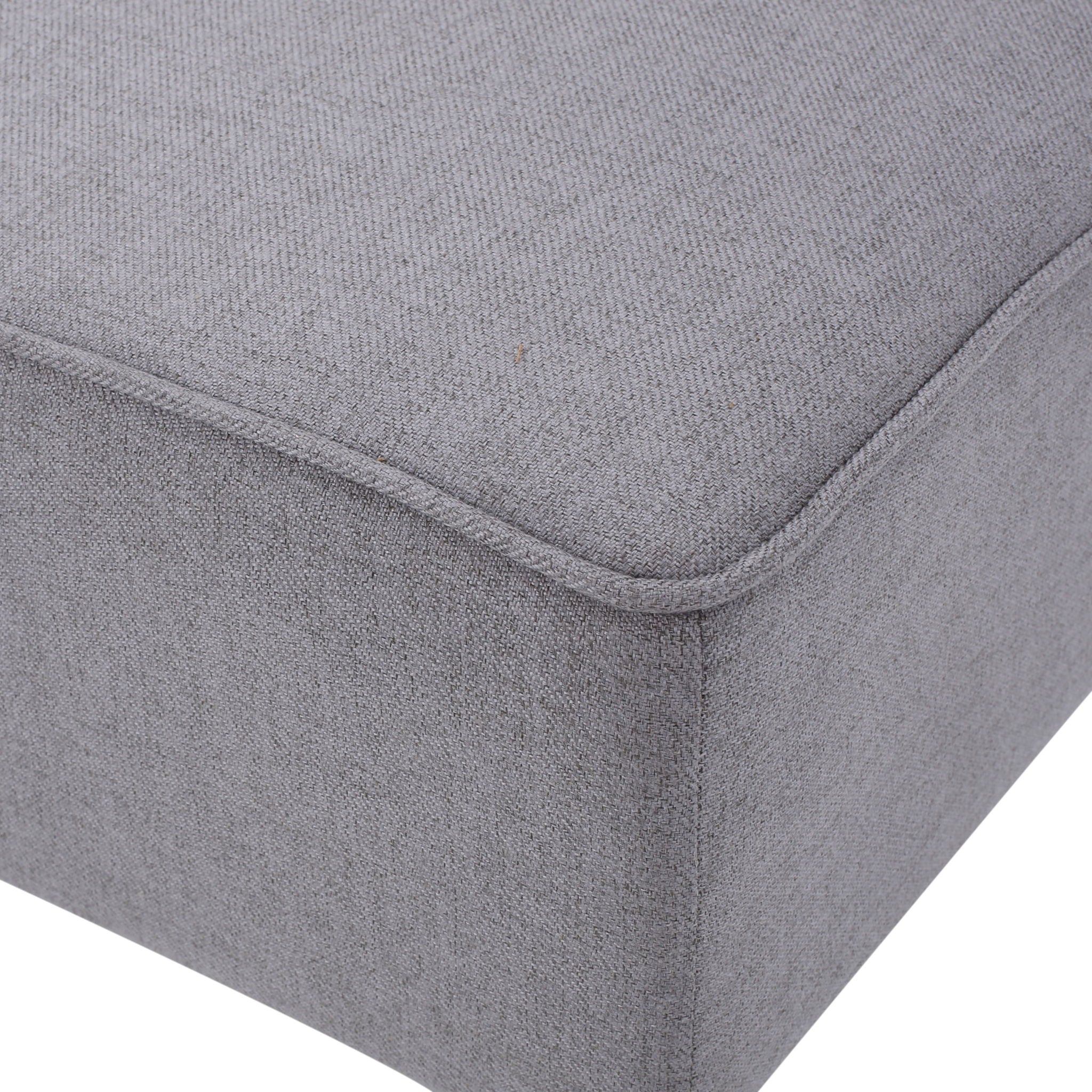 Contemporary Loveseat With Upholstered Fabric And Birch Wood Legs - Light Gray