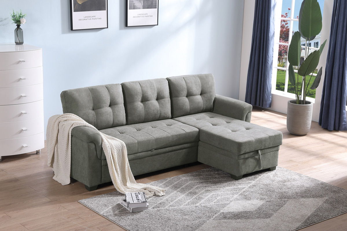 Lucca - Reversible Sleeper Sectional Sofa With Storage Chaise