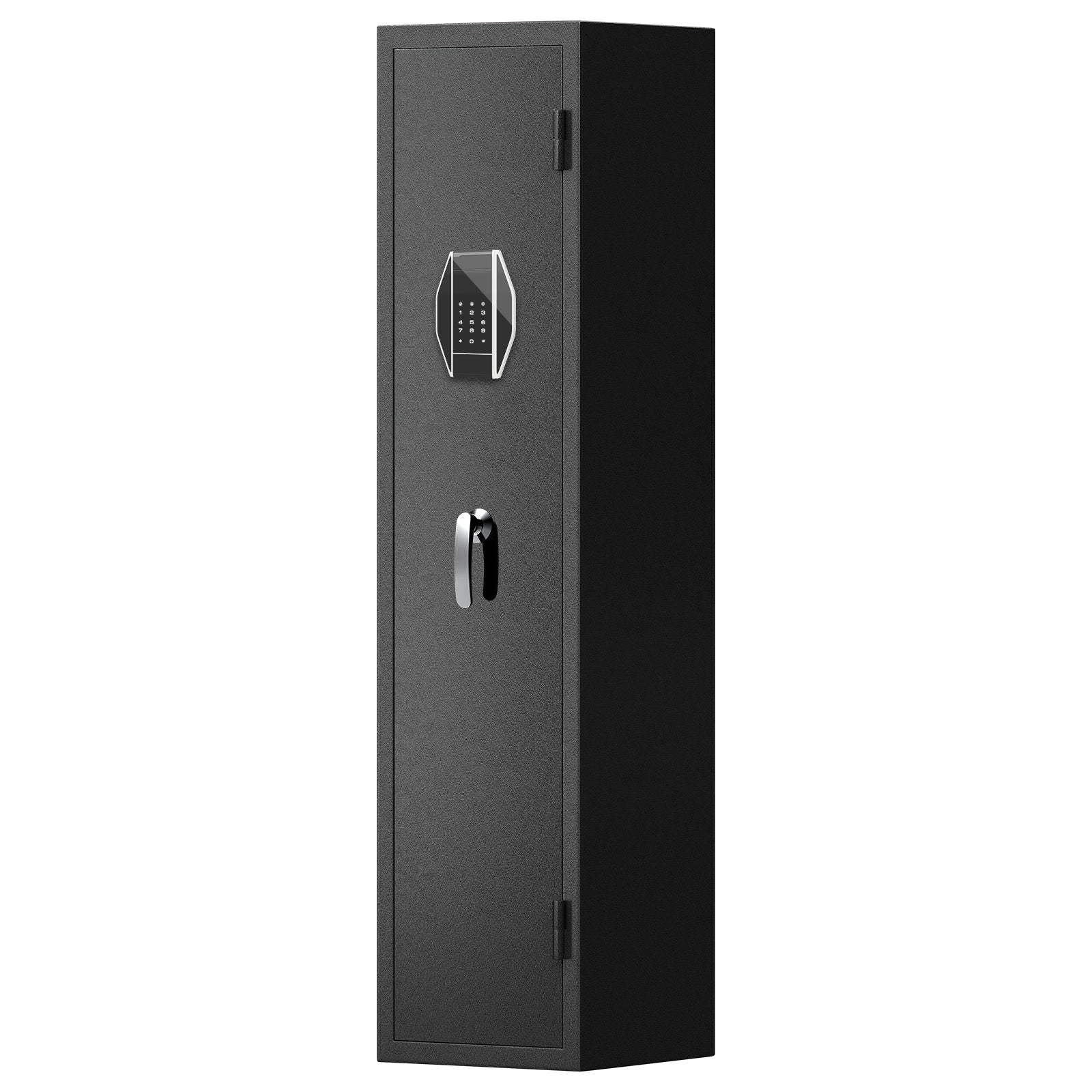 3 - 4 Gun Safe For Rifles And Pistols, Quick Access Password Gun Safe, High Security Metal Rifle Safe Locker With Removable Shelf And 2 Adjustable Gun Slots - Black - Best Buy Furniture