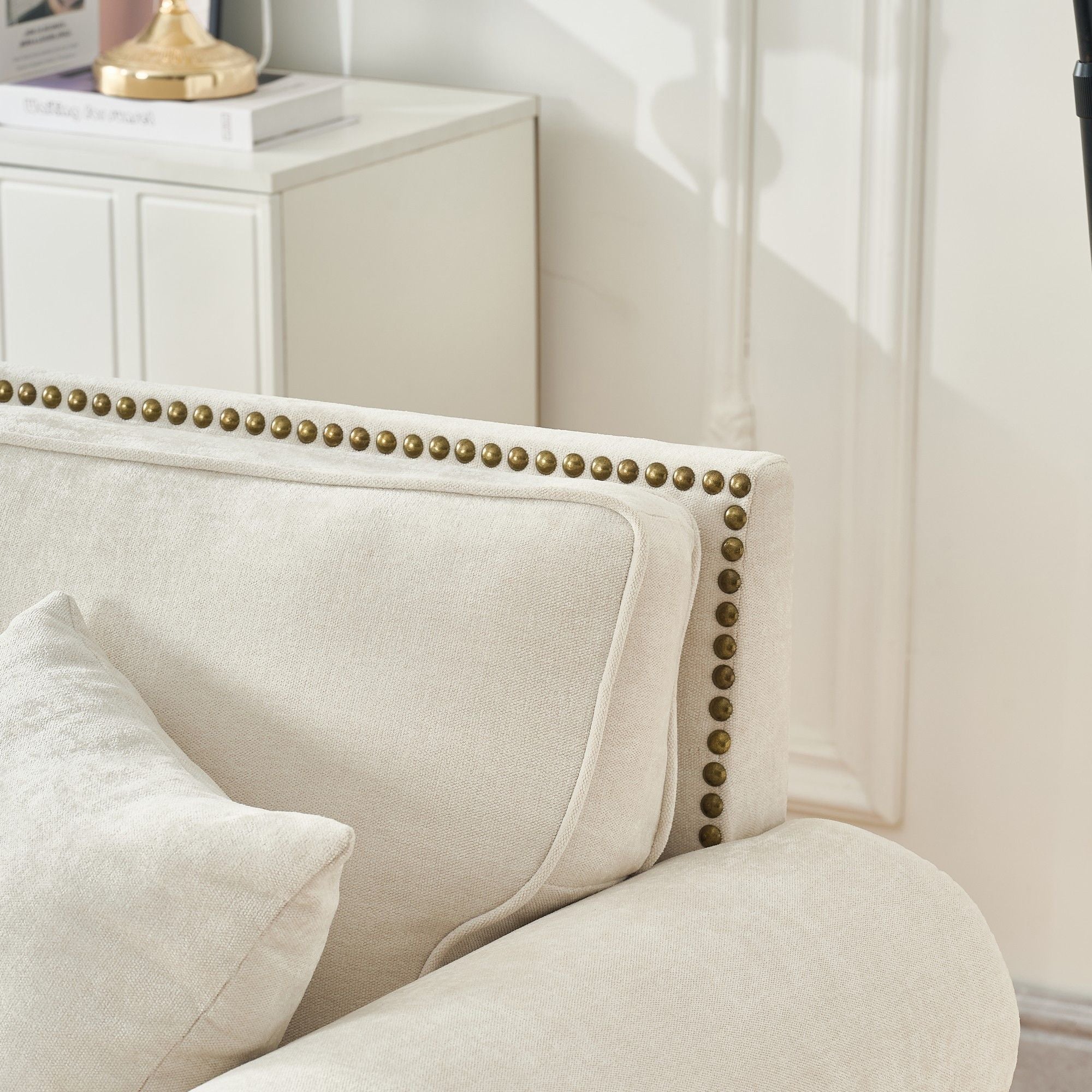 Modern 3 And 2 Seater Sofa With Rolled Arms, Tufted Upholstered Couch