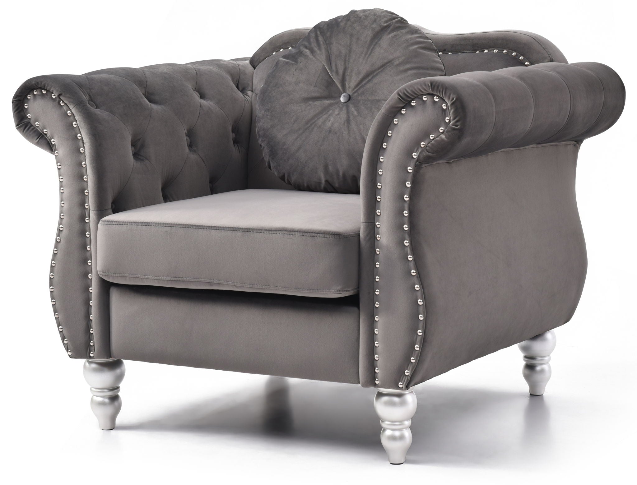 Chic Transitional Flared Arm Chair - Best Buy Furniture